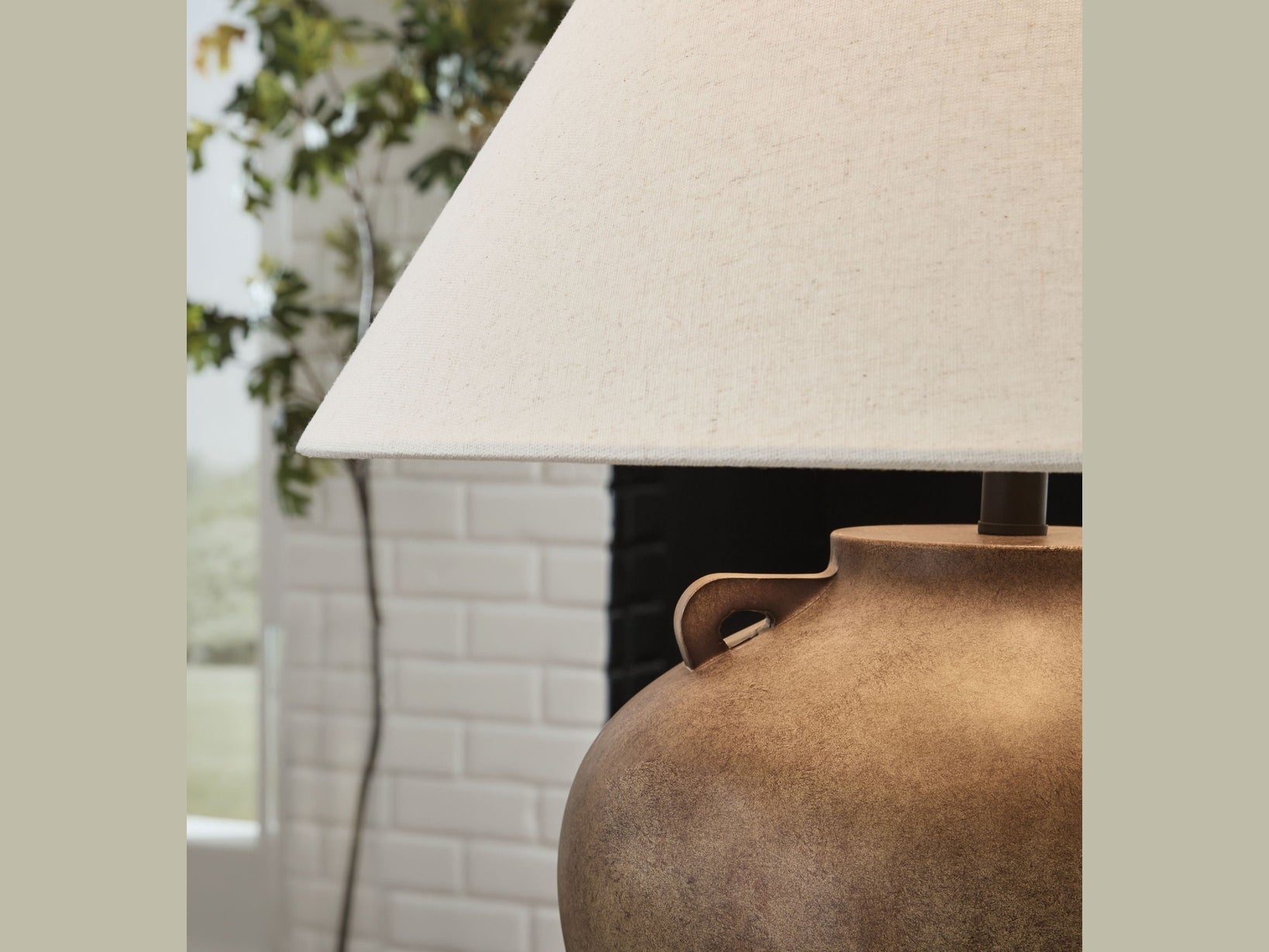 Ferrilby - Poly Table Lamp - Antique Beige