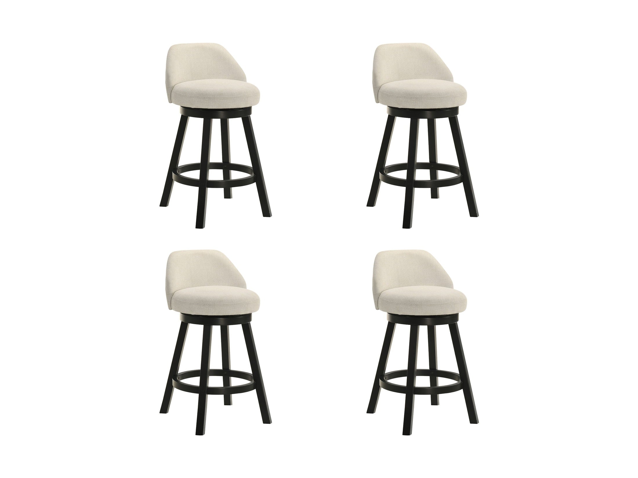 Erika - Modern Transitional Swivel Wood Counter Height Kitchen Bar Stool