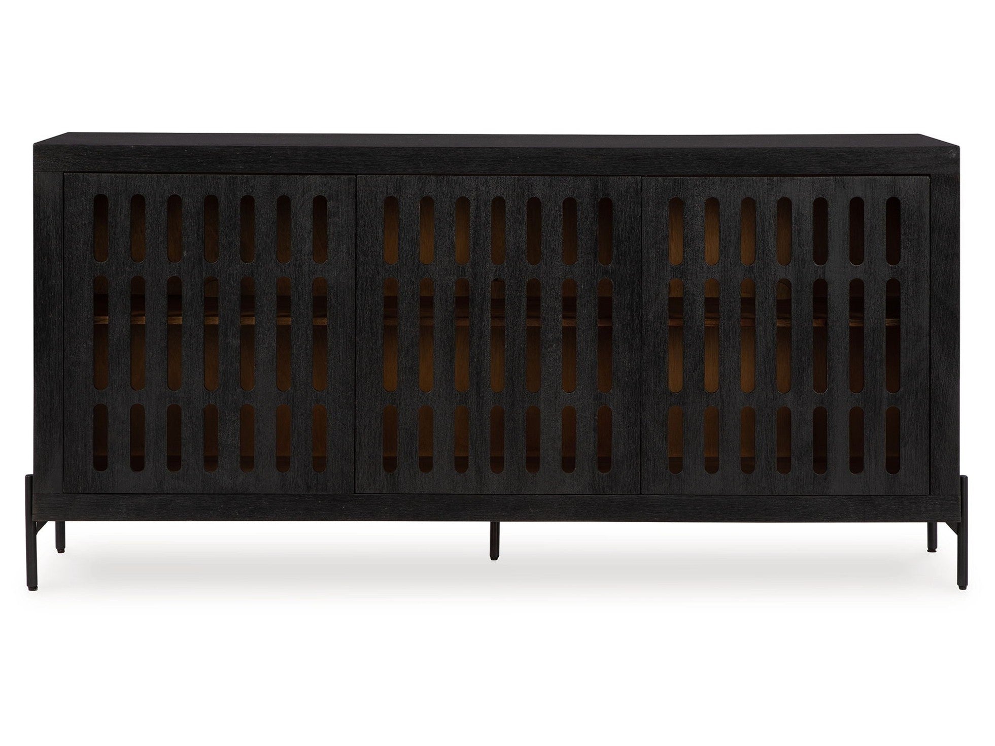 Vallisburg - Accent Cabinet - Black / Natural
