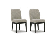 Burkhaus - Dining UPH Side Chair (Set of 2) - Beige / Dark Brown