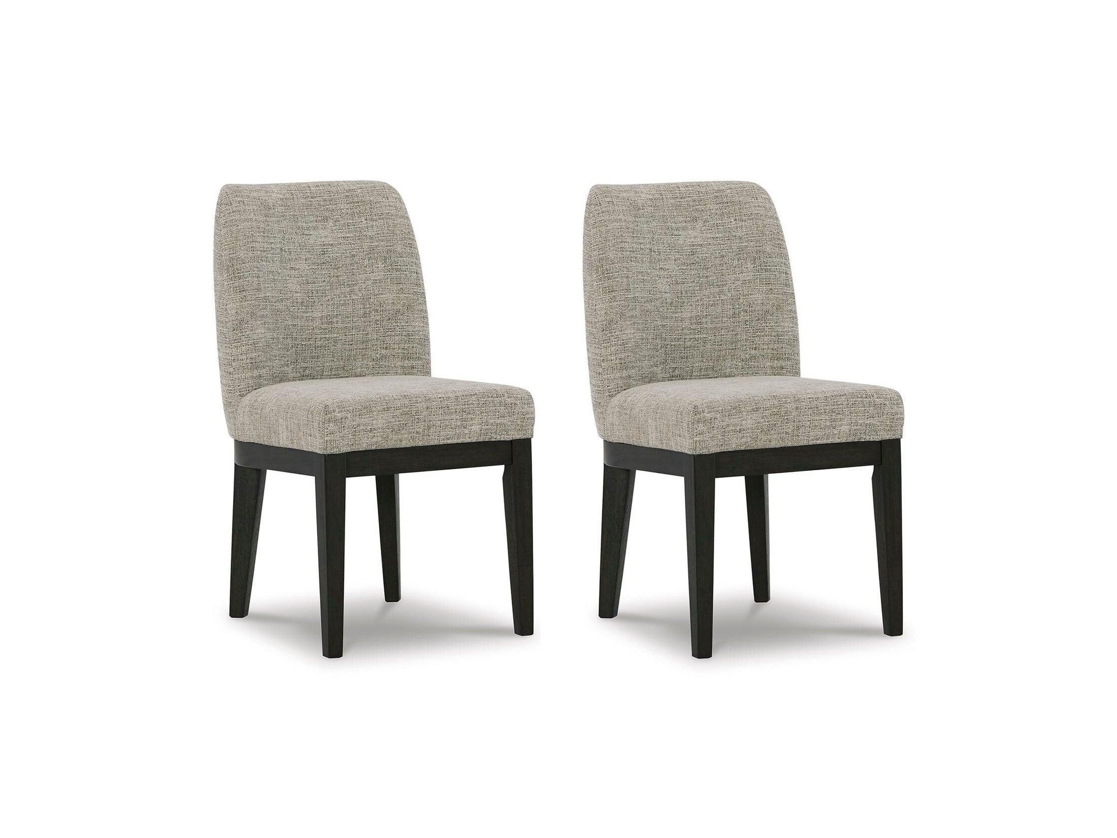 Burkhaus - Dining UPH Side Chair (Set of 2) - Beige / Dark Brown