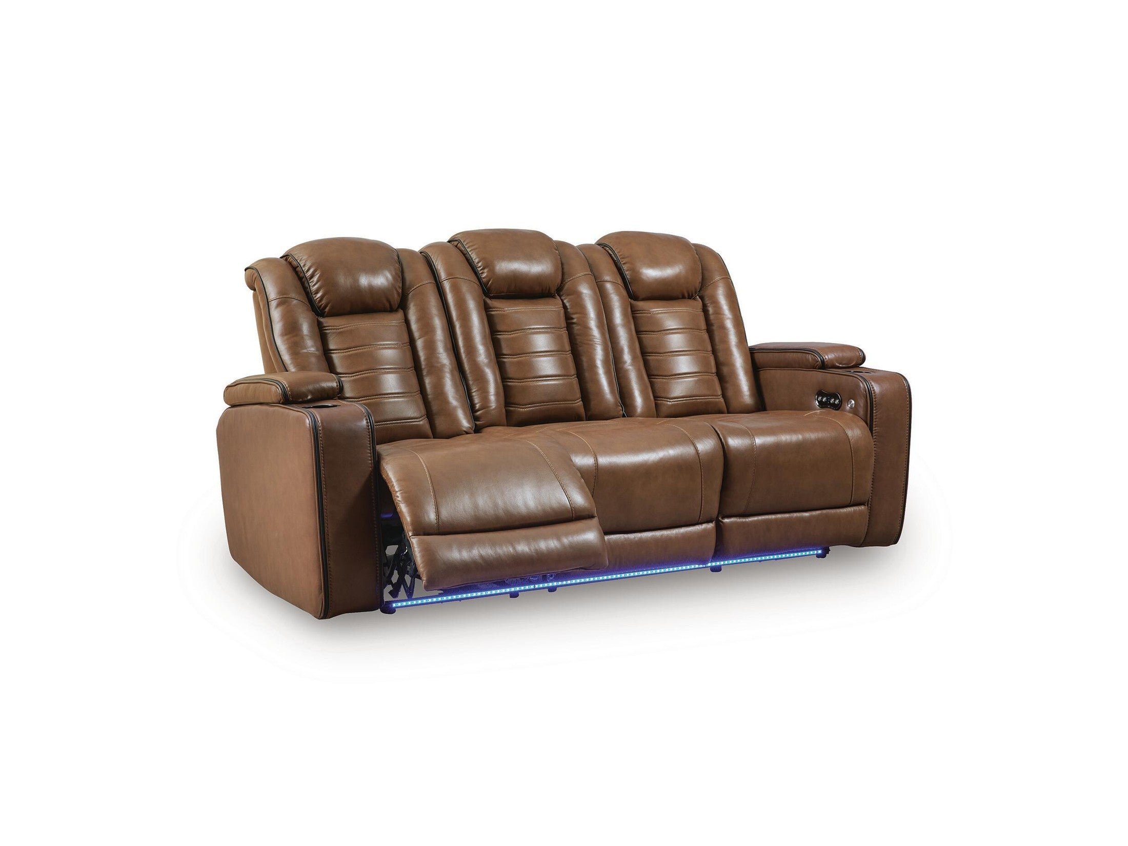 Gruaro - Power Reclining Sofa With Adjustable Headrest - Amber