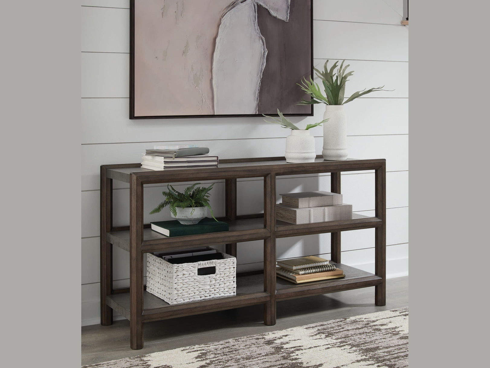 Kallenny - Sofa Table - Brown / Gray
