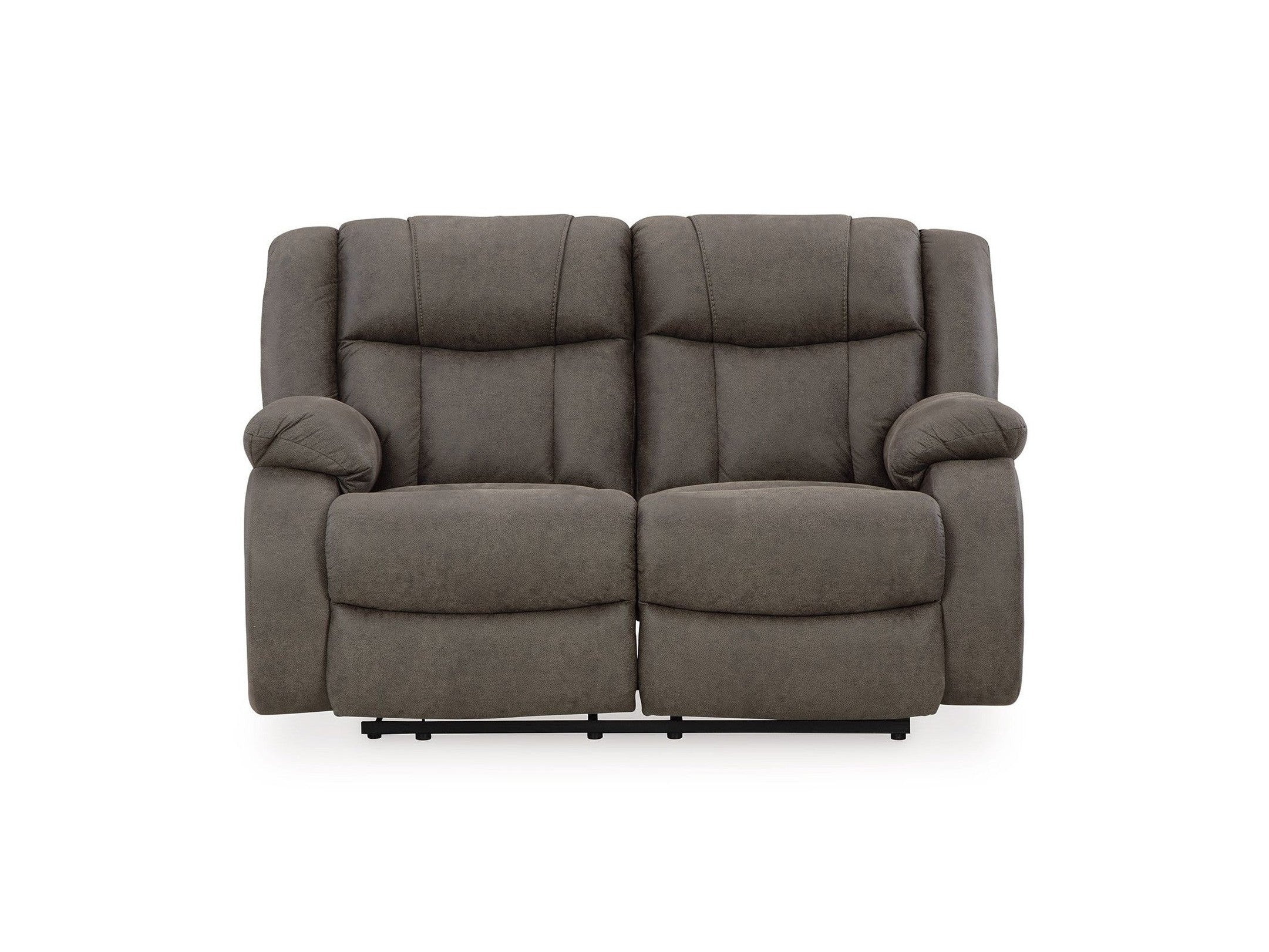 First Base - Reclining Loveseat - Gunmetal