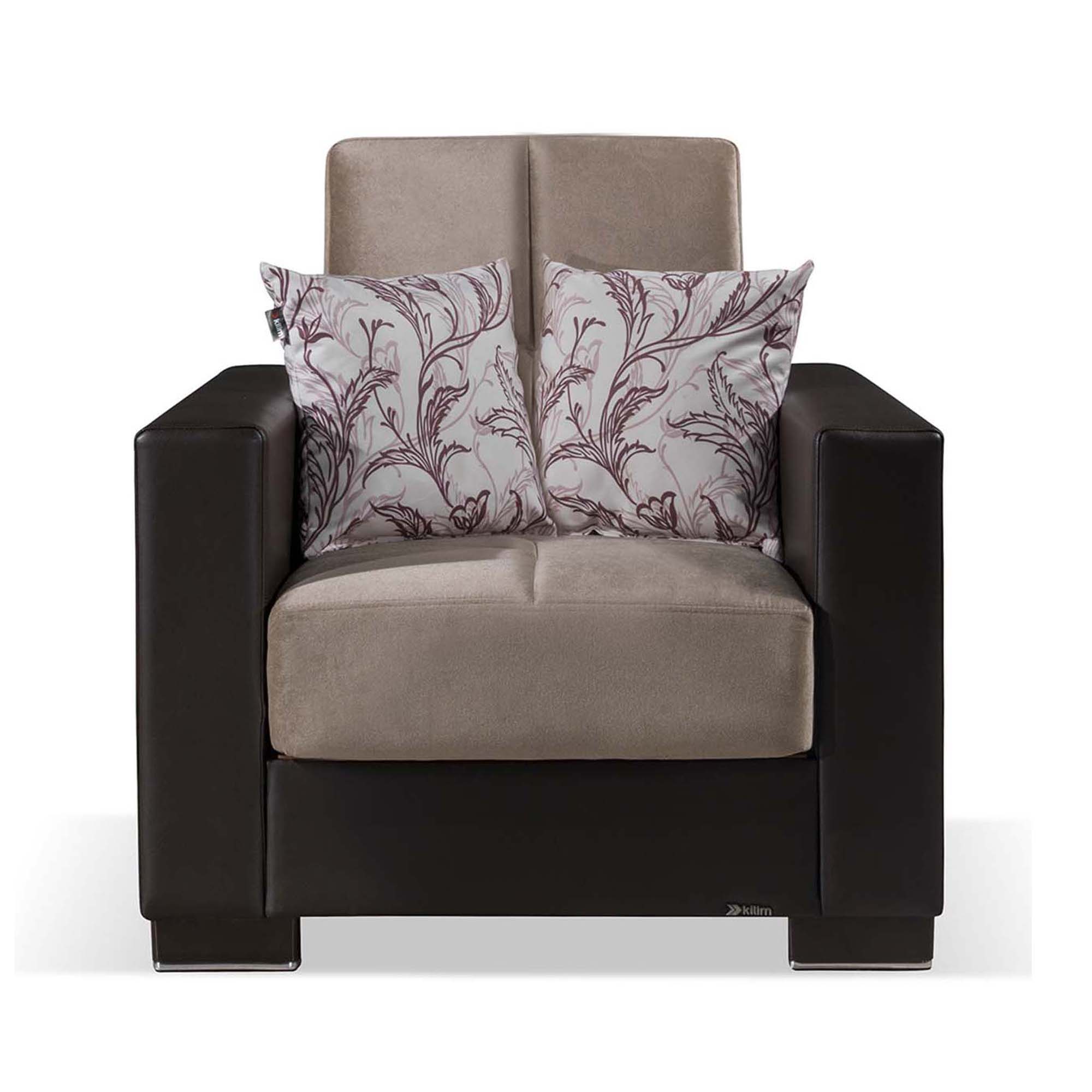 Ottomanson Armada - Upholstered Convertible Armchair With Storage - Chenille