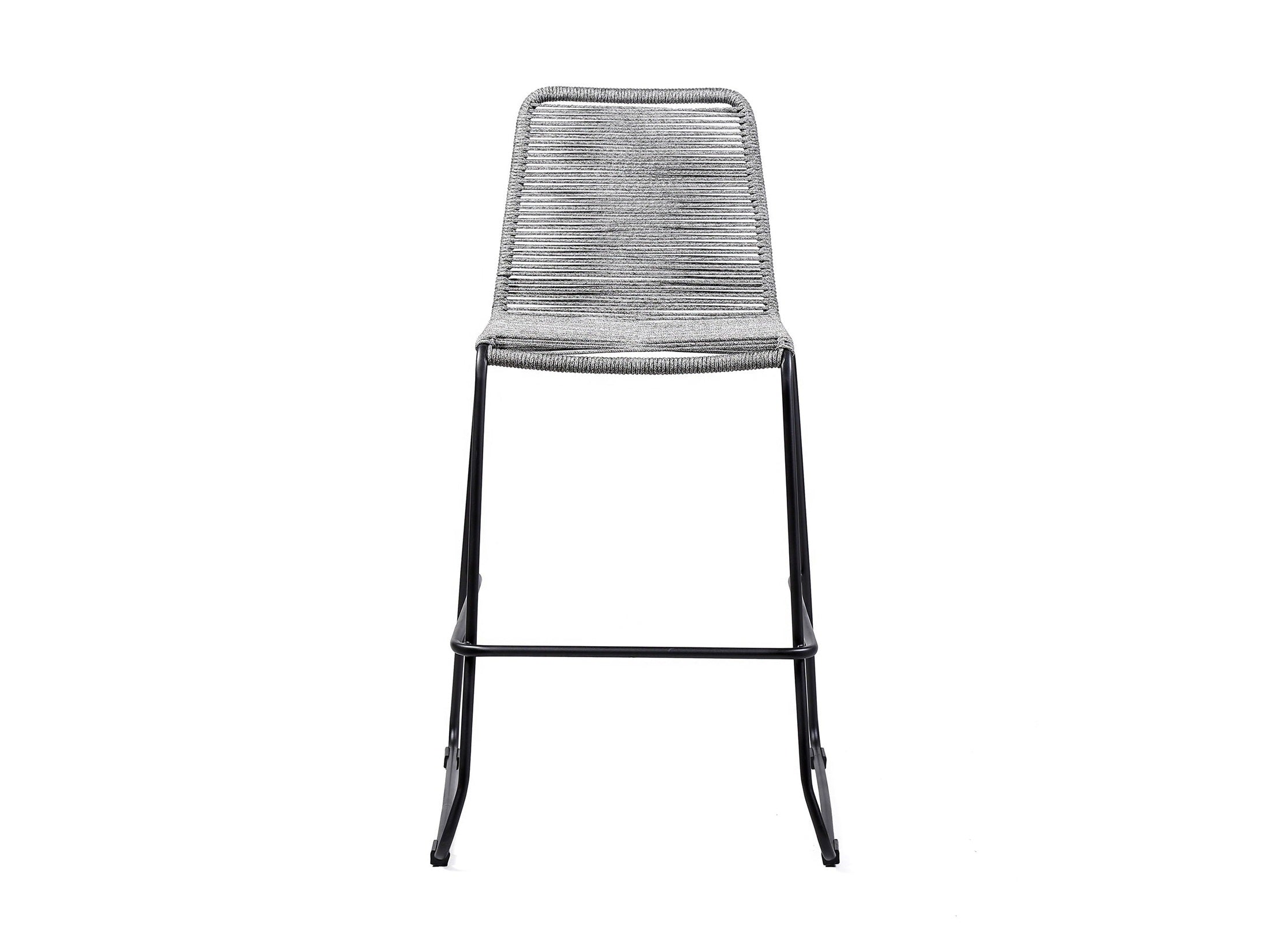 Shasta - 30" Outdoor Metal And Rope Stackable Barstool