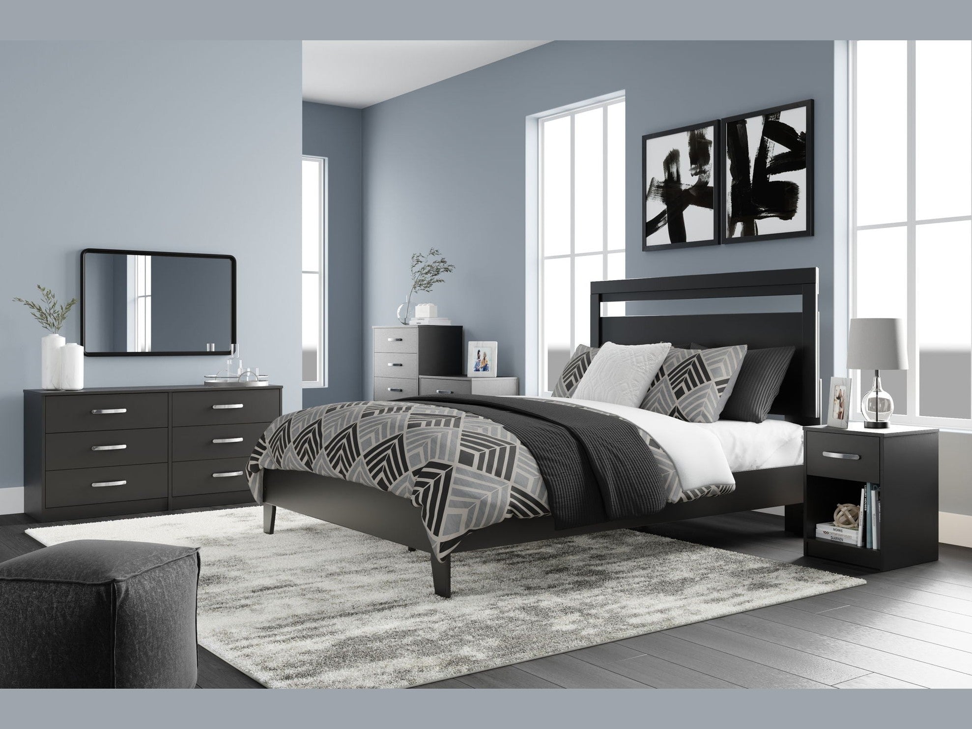 Finch - Six Drawer Dresser - Black