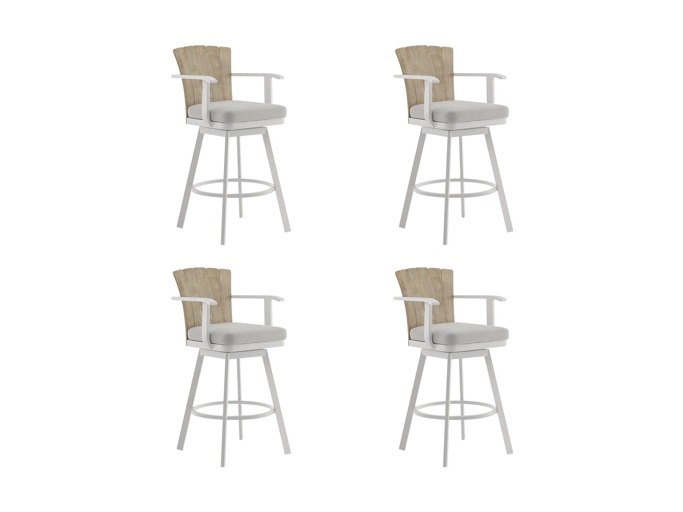 Hazel - Outdoor Patio Swivel Counter Stool Set