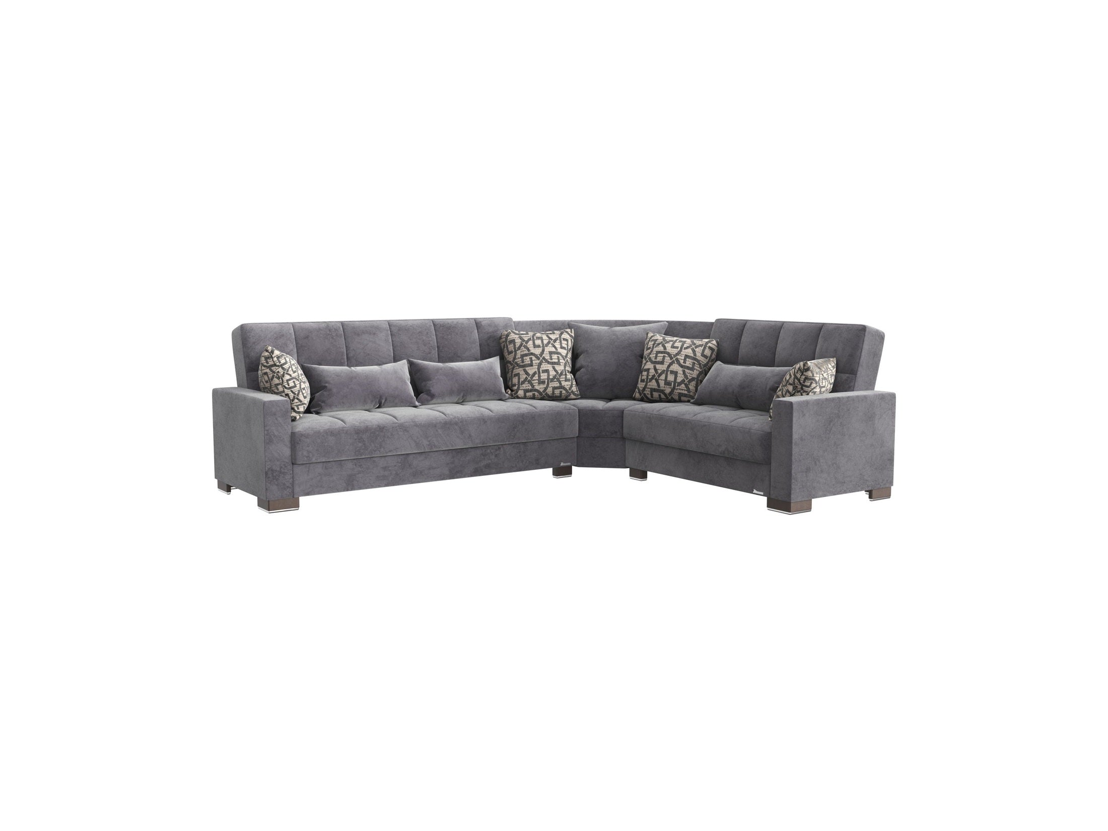 Ottomanson Armada - Upholstered Convertible Sectional With Storage - Microfiber