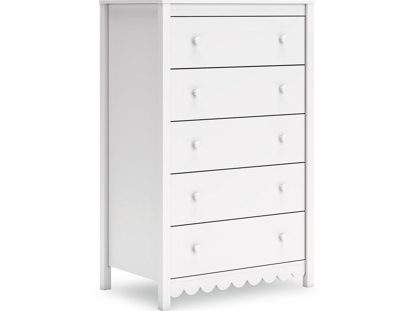Hallityn - Five Drawer Chest - White