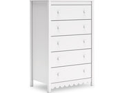 Hallityn - Five Drawer Chest - White