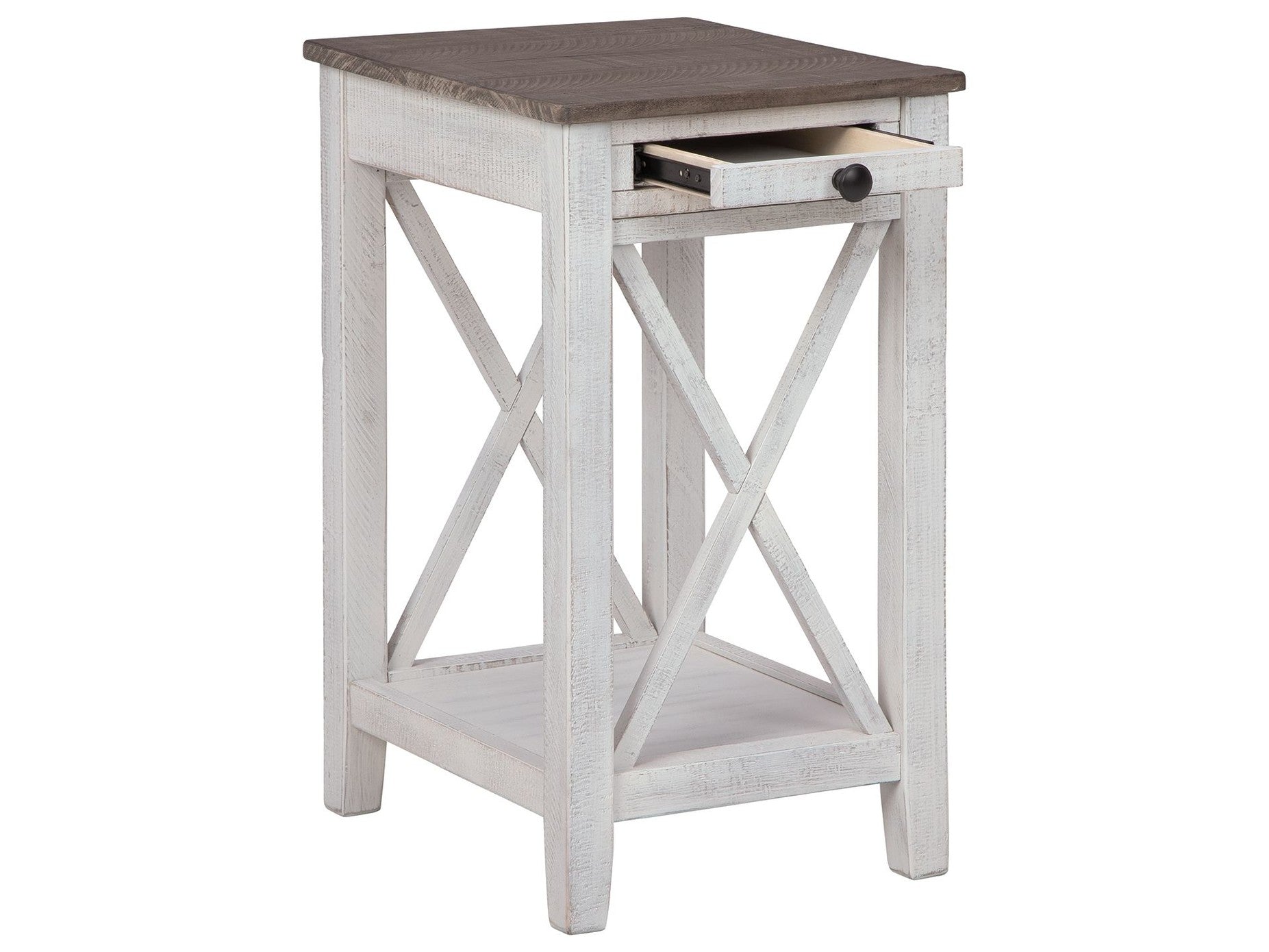 Adalane - Accent Table - White / Gray