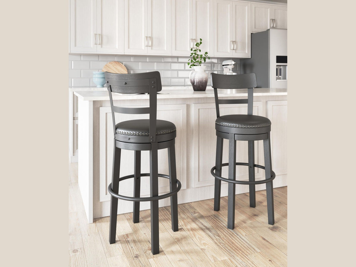Valebeck - Tall Upholstered Swivel Barstool