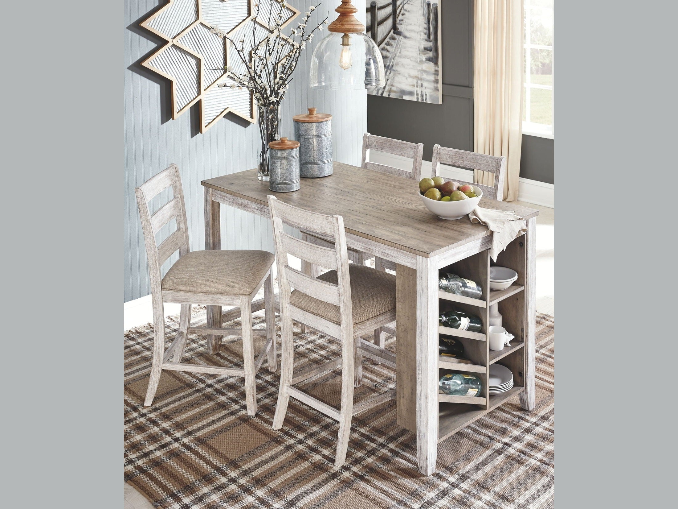 Skempton - Rectangular Counter Table With Storage Set