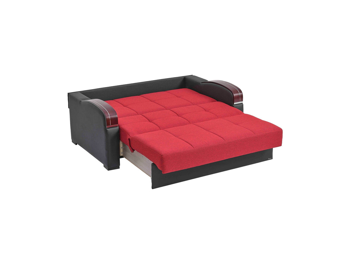 Ottomanson Sleep Plus - Upholstered Convertible Loveseat With Storage