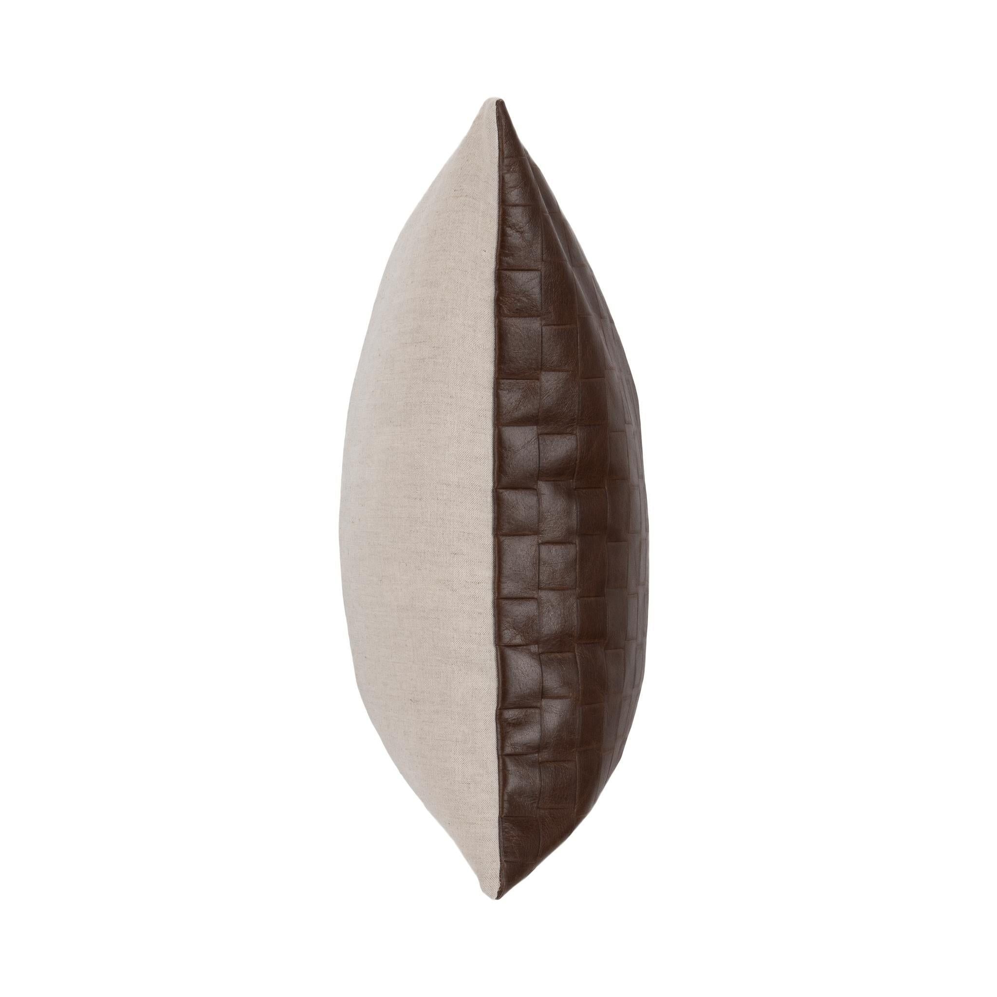 Leather Seston - 20" x 20" Pillow - Brown