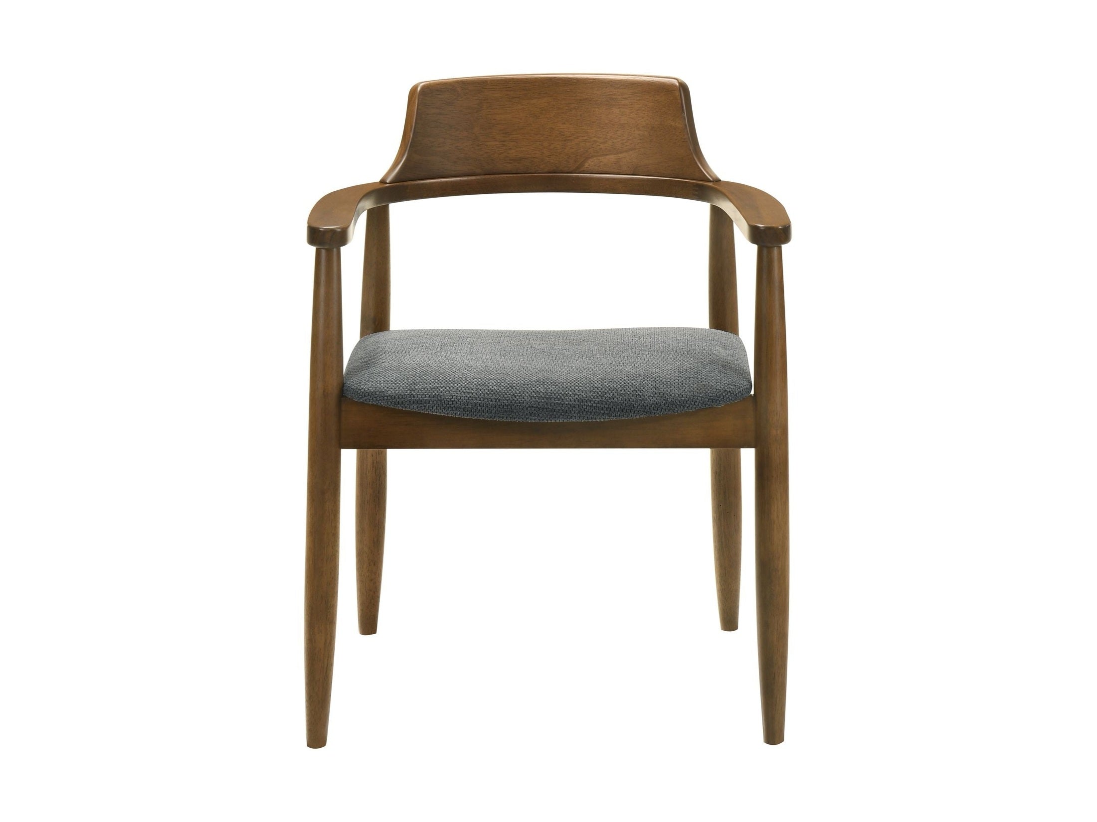 Emorie - Upholstered Solid Wood Dining Chair - Charcoal / Walnut