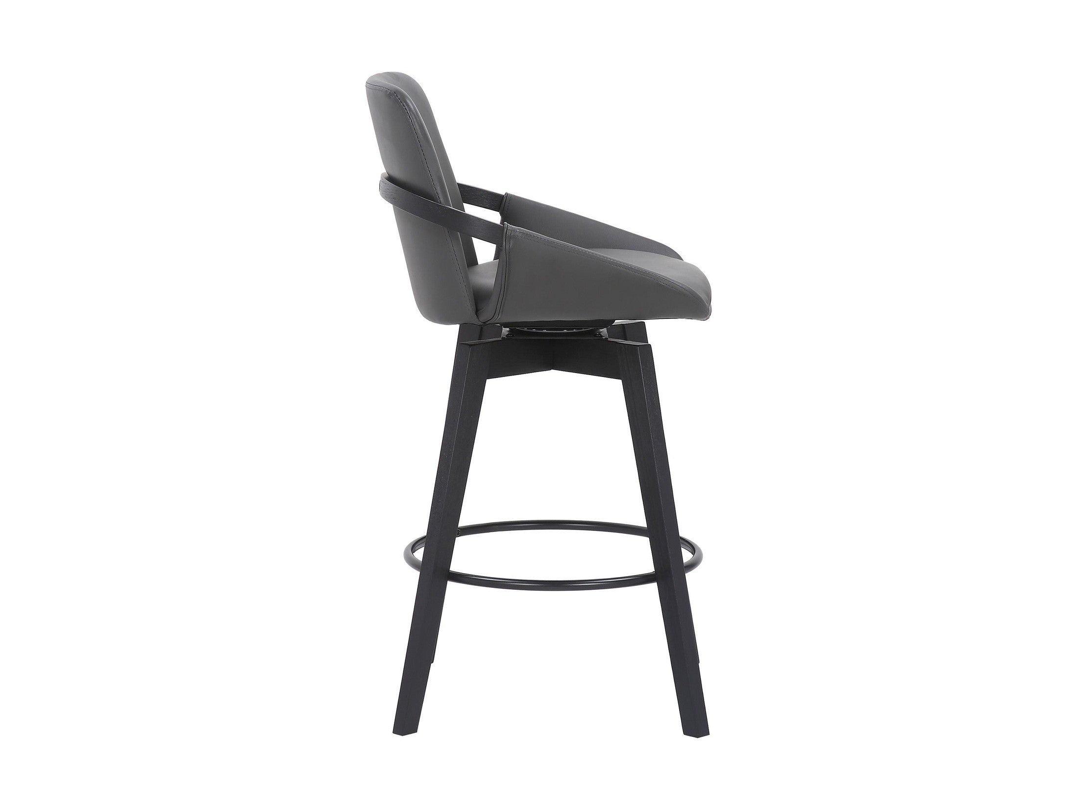 Baylor - Swivel Bar Stool With Black Frame