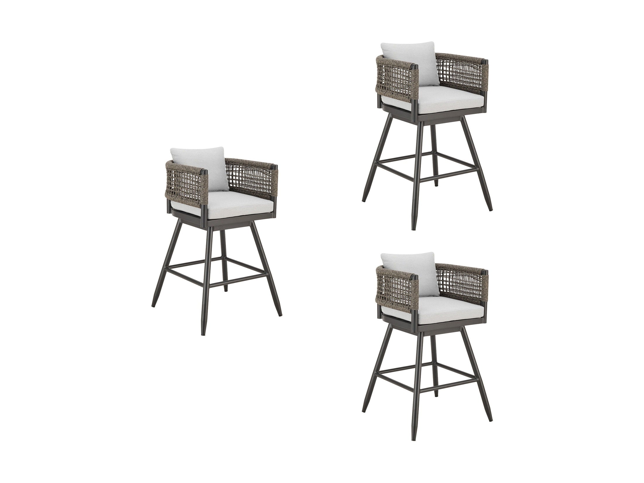 Alegria - Outdoor Patio Swivel Counter Stool Set