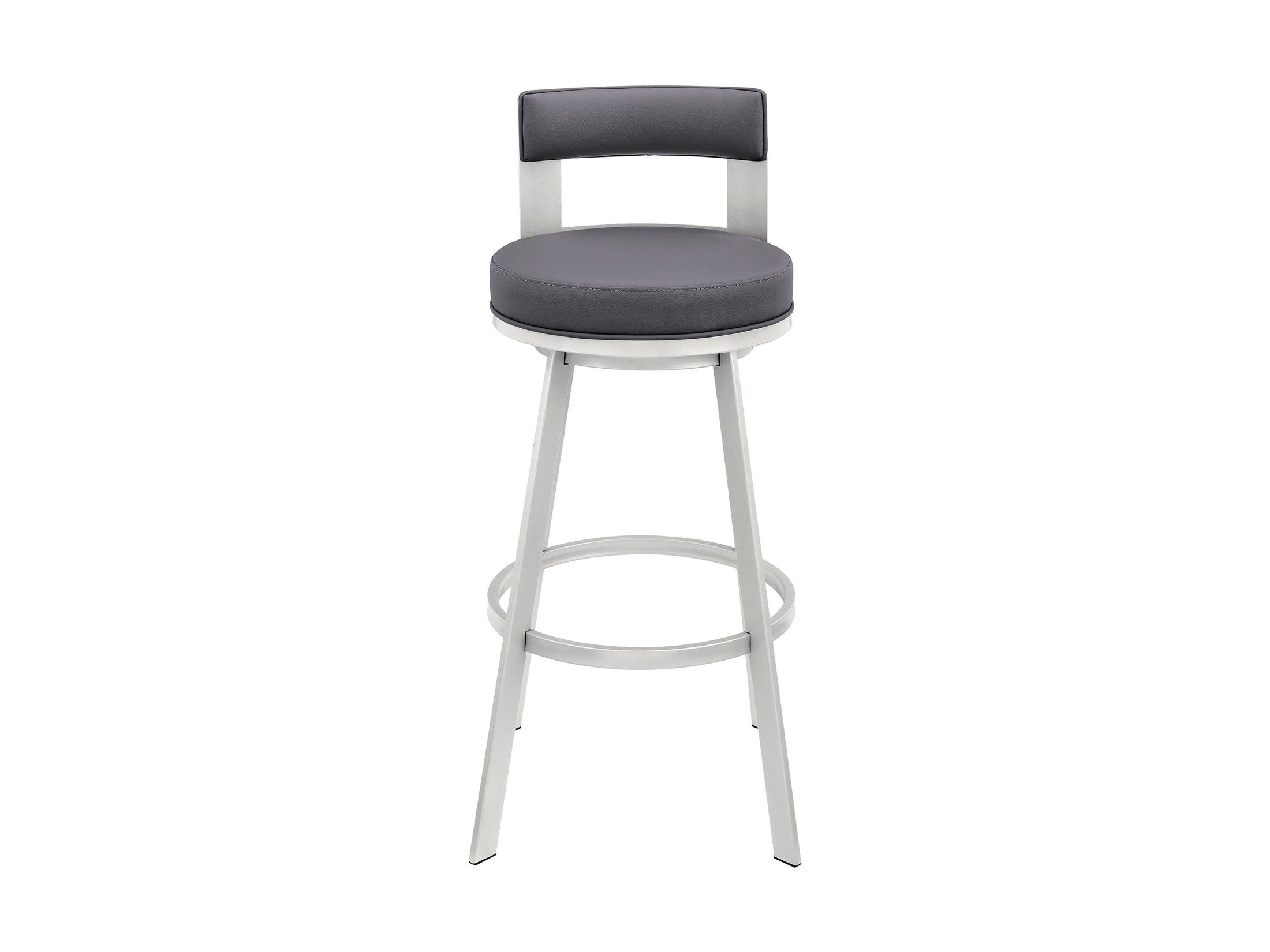 Flynn - Swivel Bar Stool - Brushed Steel