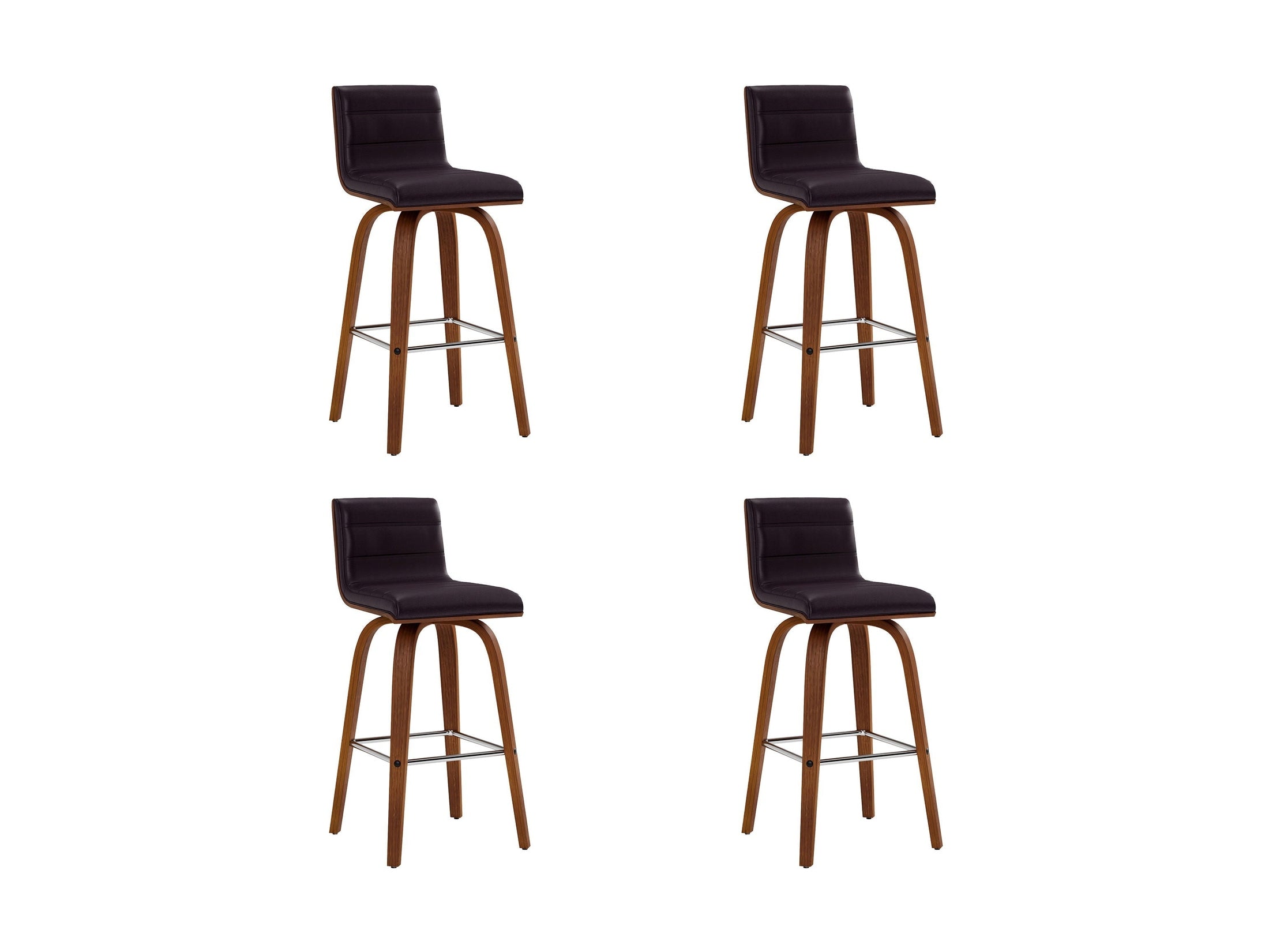 Vienna - 26" Swivel Counter Stool - Walnut Wood