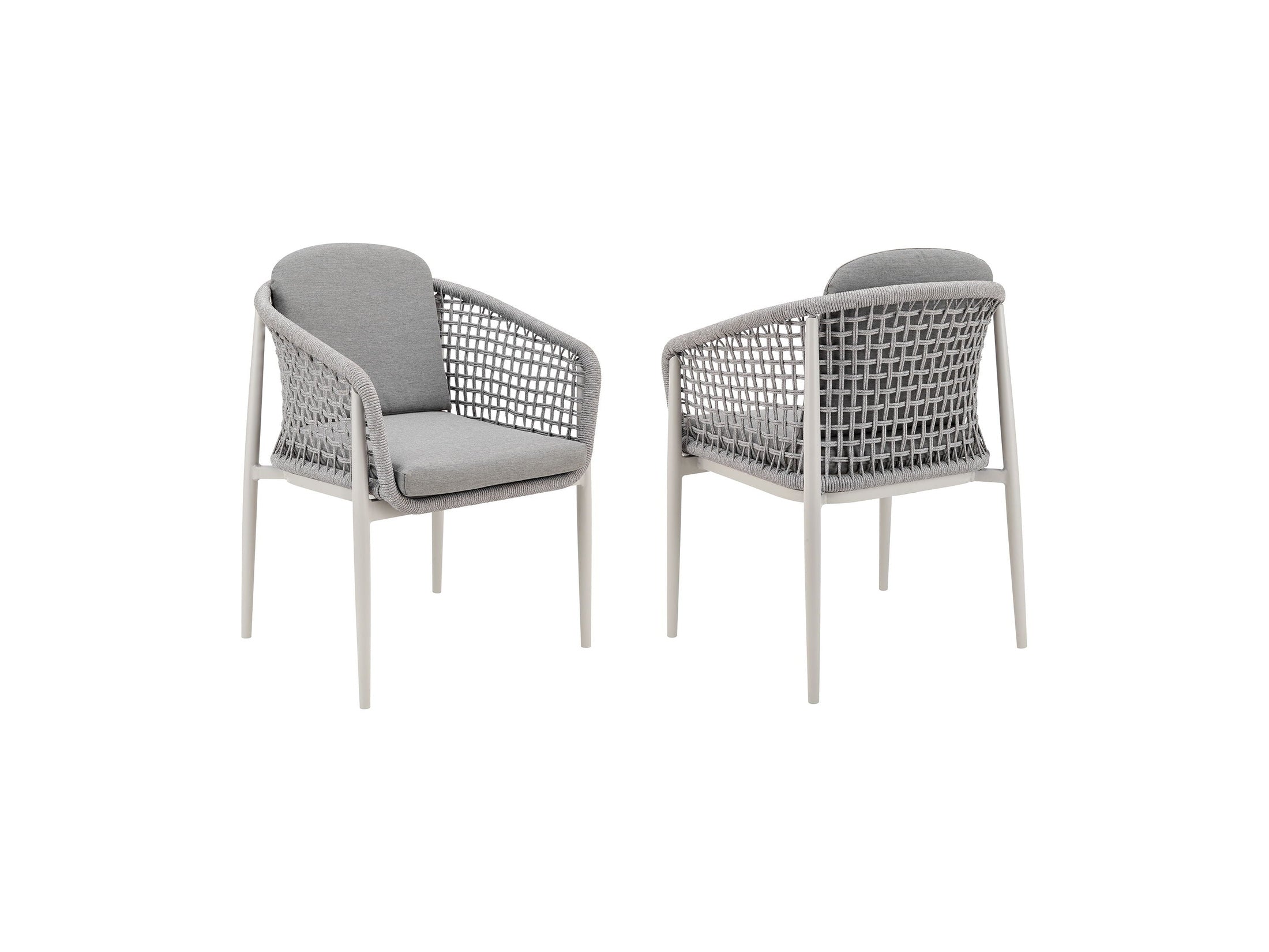 Rhodes - Outdoor Patio Dining Chair (Set of 2) - Light Gray