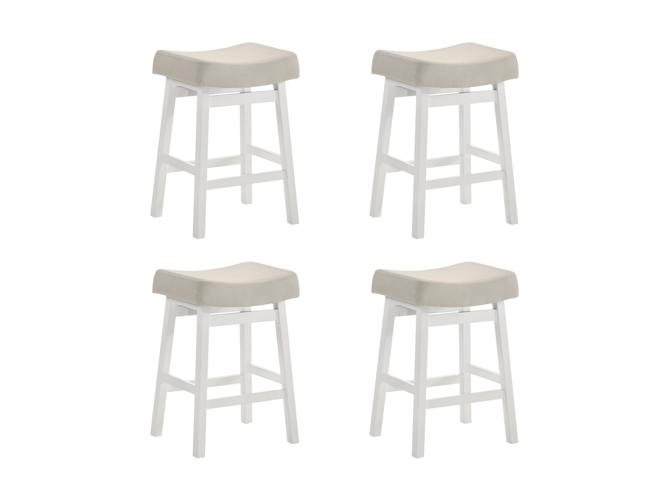 Lenon - Modern Farmhouse Wood Counter Height Kitchen Bar Stool