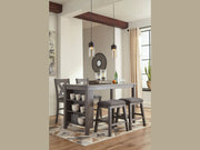 Caitbrook - Rectangular Counter Table Set