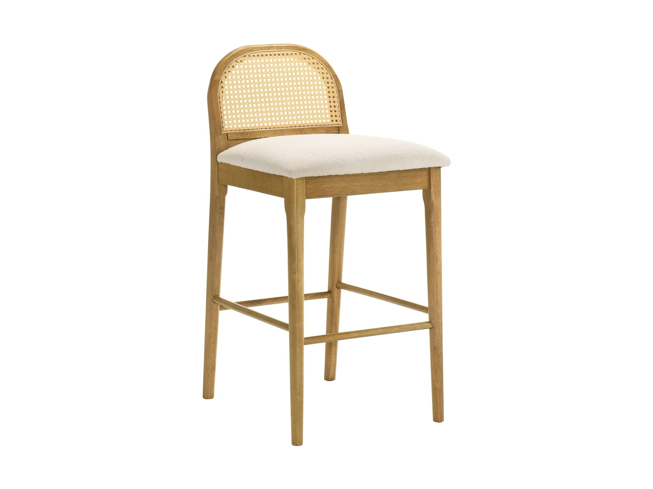Lucio - Modern Farmhouse Wood Bar Height Kitchen Bar Stool