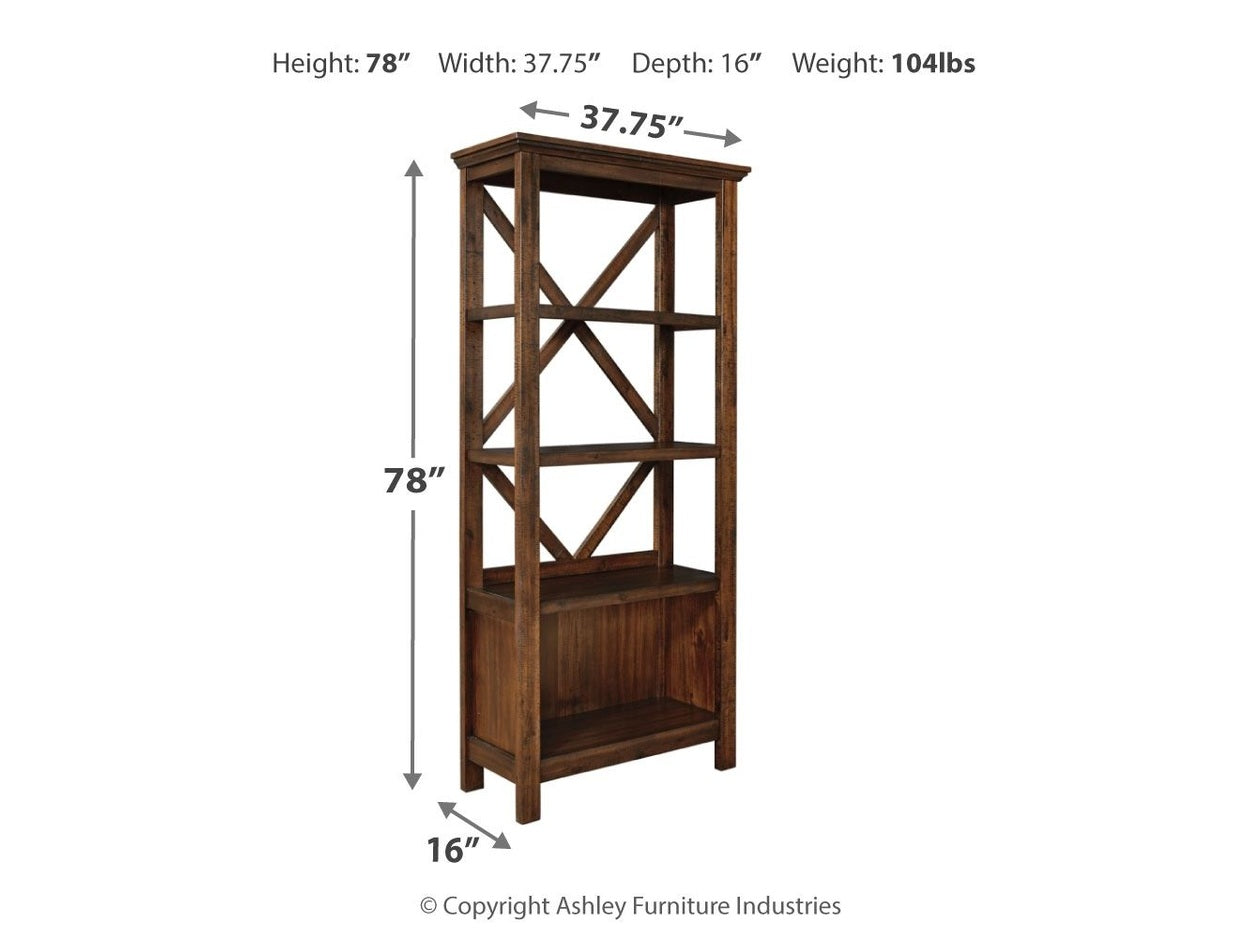 Baldridge - Large Bookcase - Rustic Brown