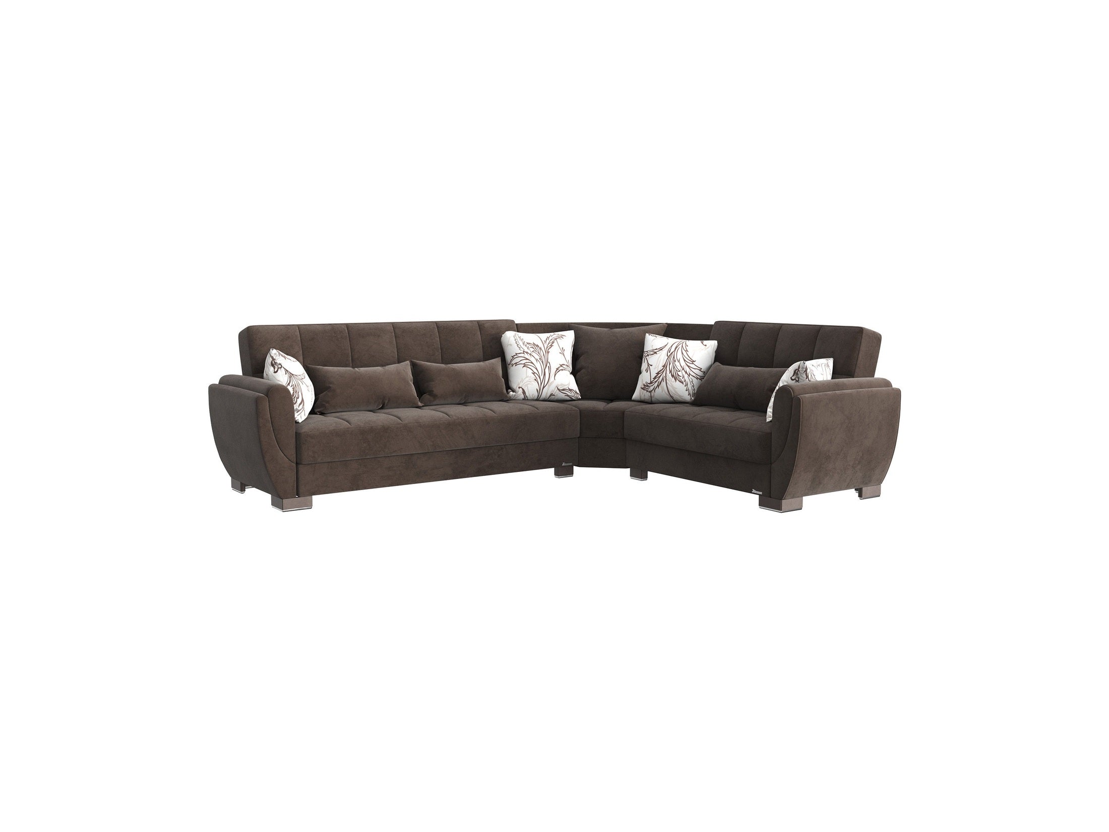 Ottomanson Armada Air - Upholstered Convertible Sectional With Storage - Microfiber