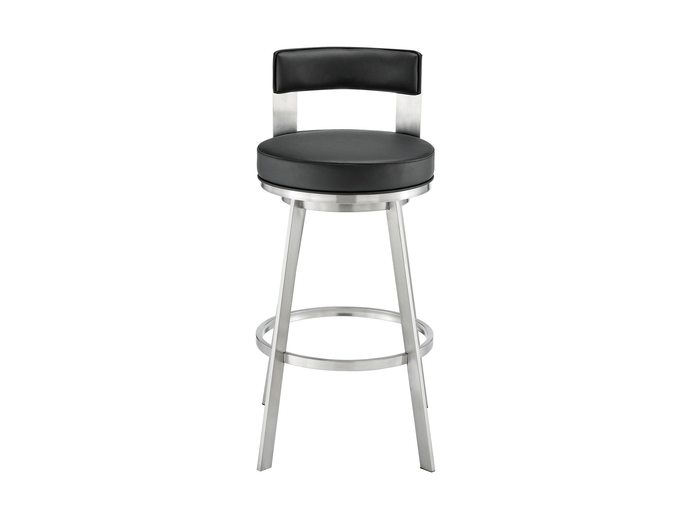 Flynn - Swivel Bar Stool - Brushed Steel