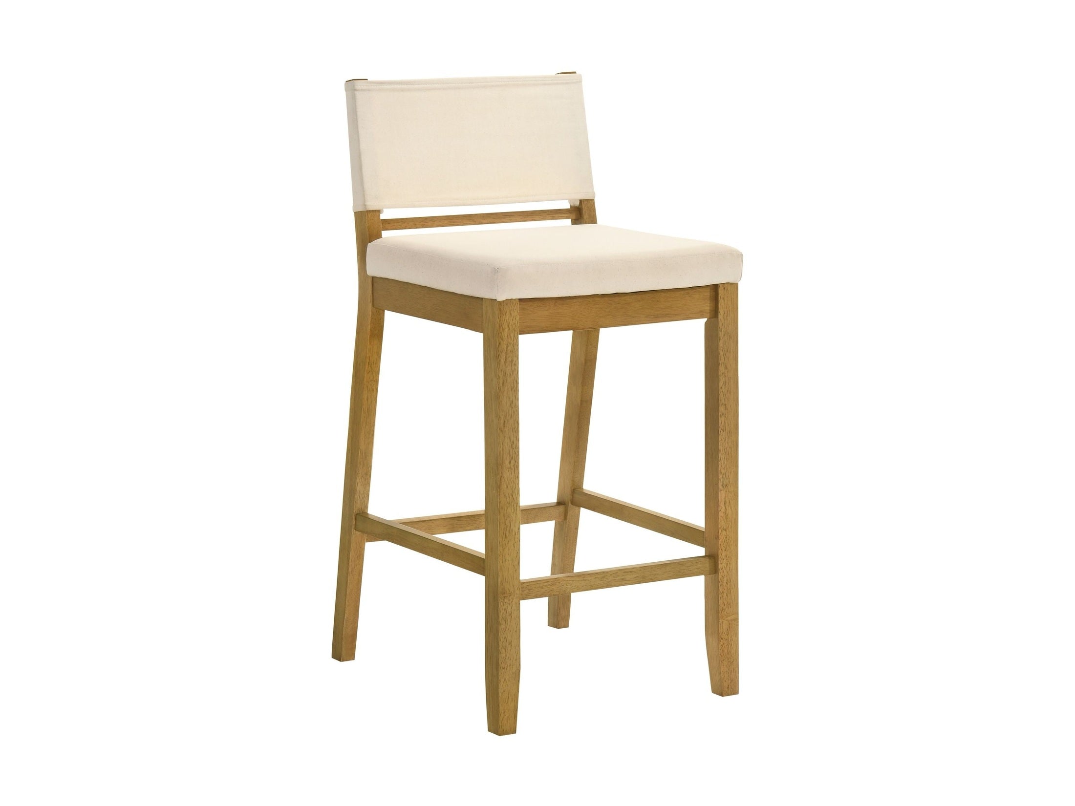 Yaneli - Contemporary Natural Wood Bar Height Kitchen Bar Stool
