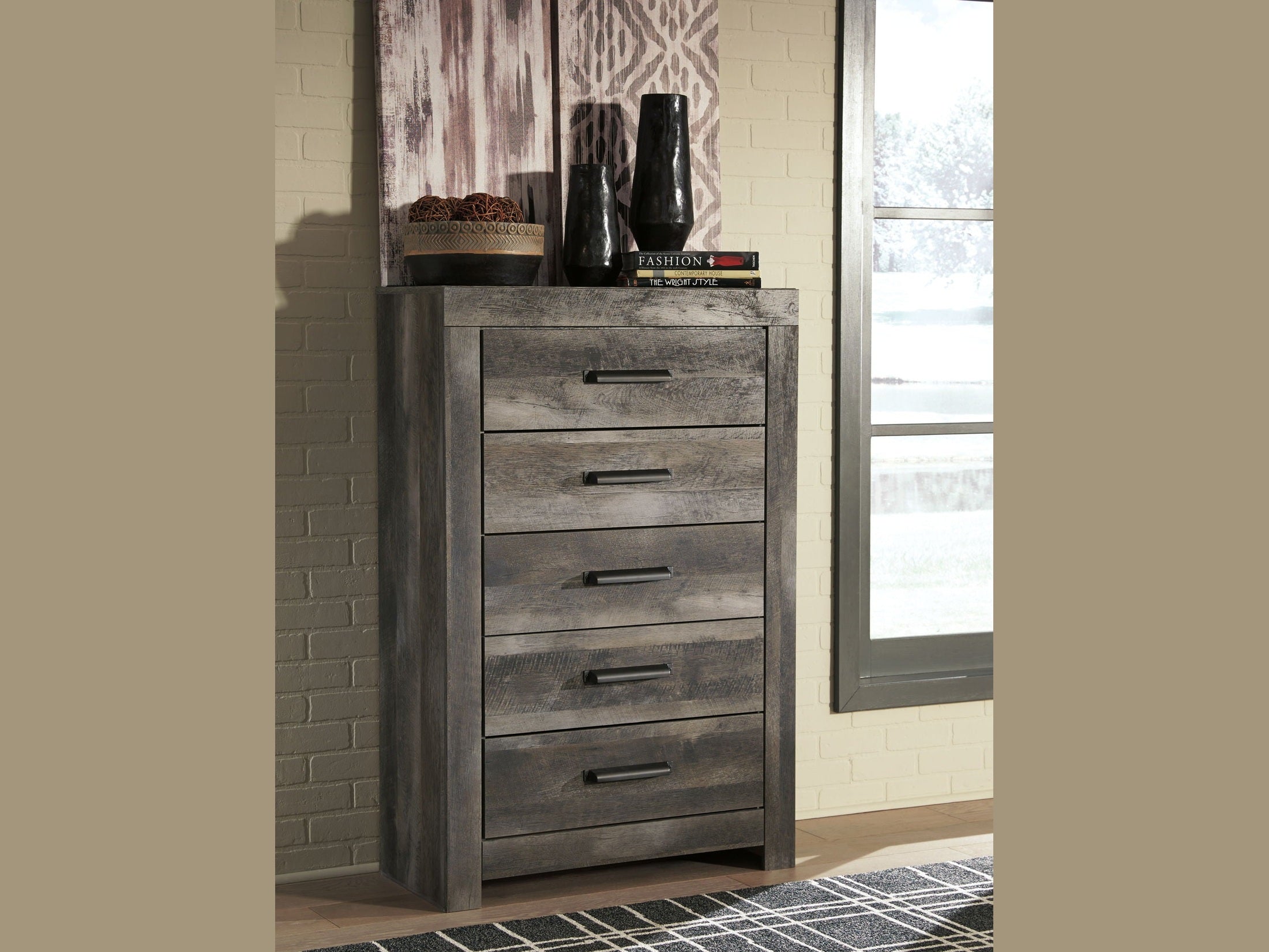 Wynnlow - Five Drawer Chest - Gray