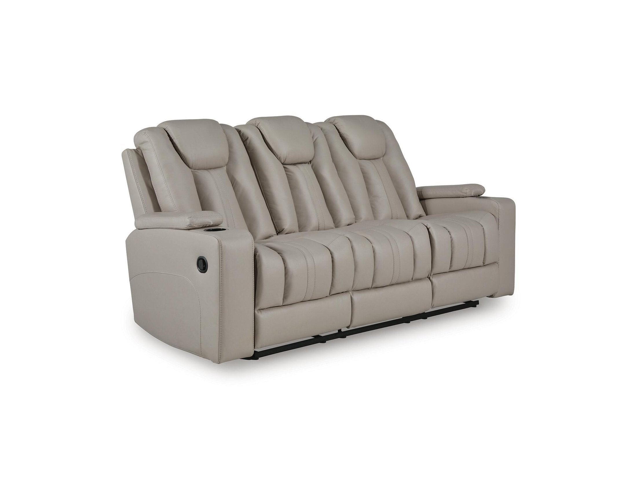 Elevate Edges - Reclining Sofa With Drop Down Table - Coin