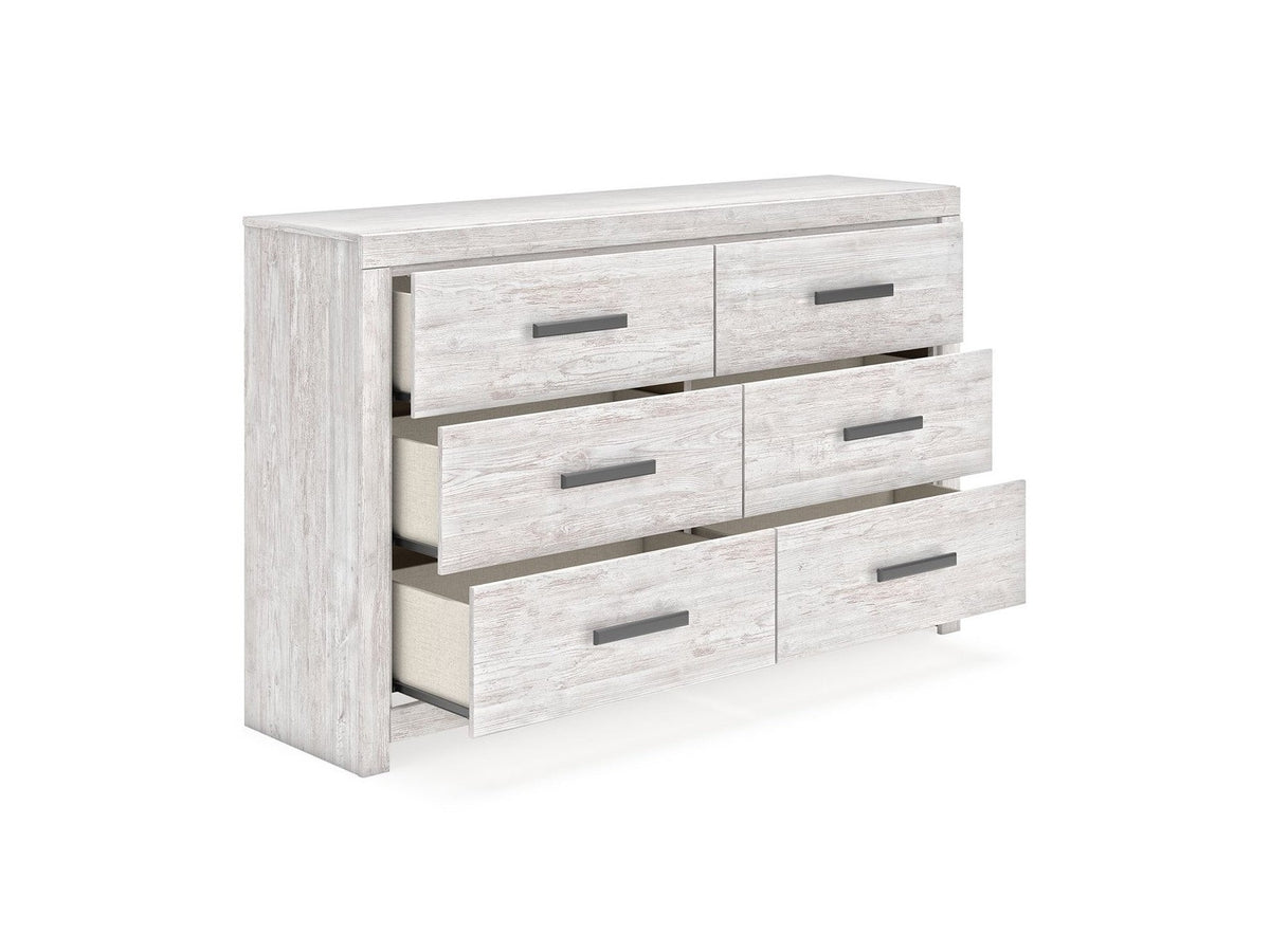 Cayboni - Six Drawer Dresser - Whitewash