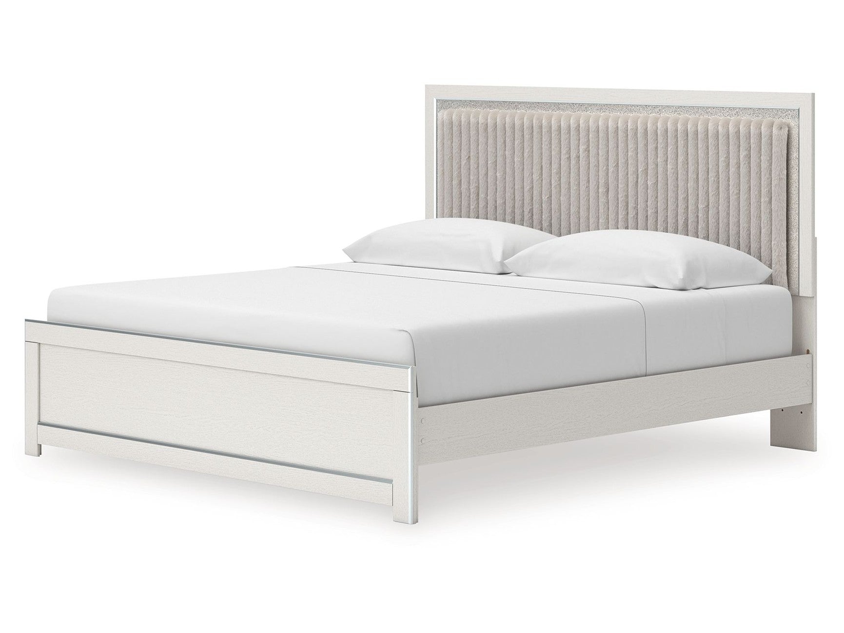 Birmonton - Upholstered Panel Bed With Roll Slats