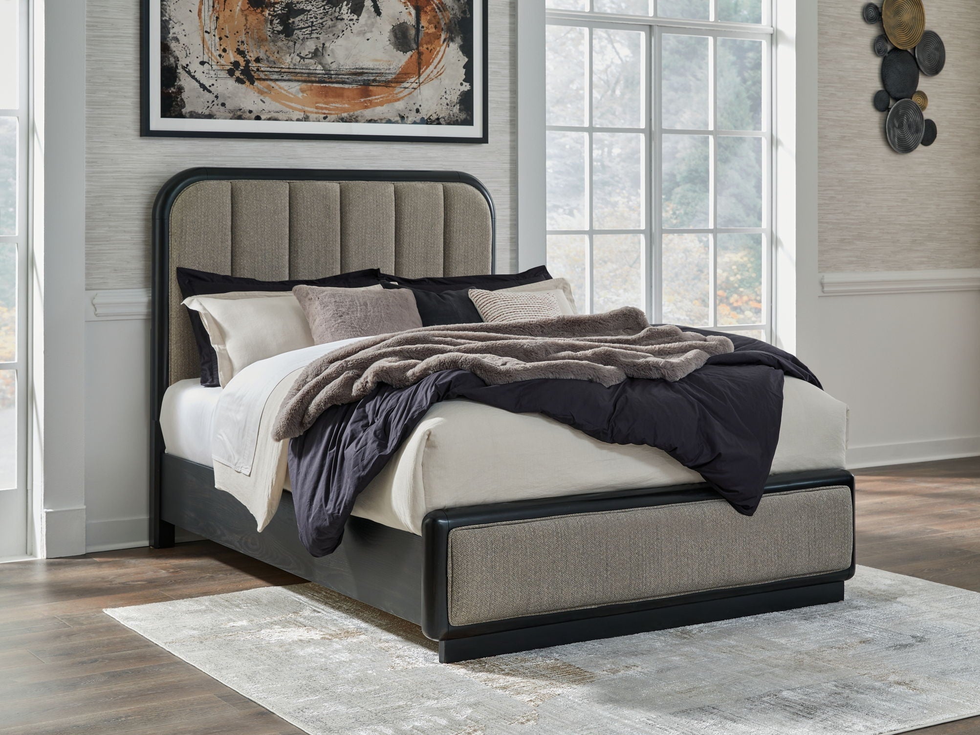 Rowanbeck - Upholstered Panel Bed