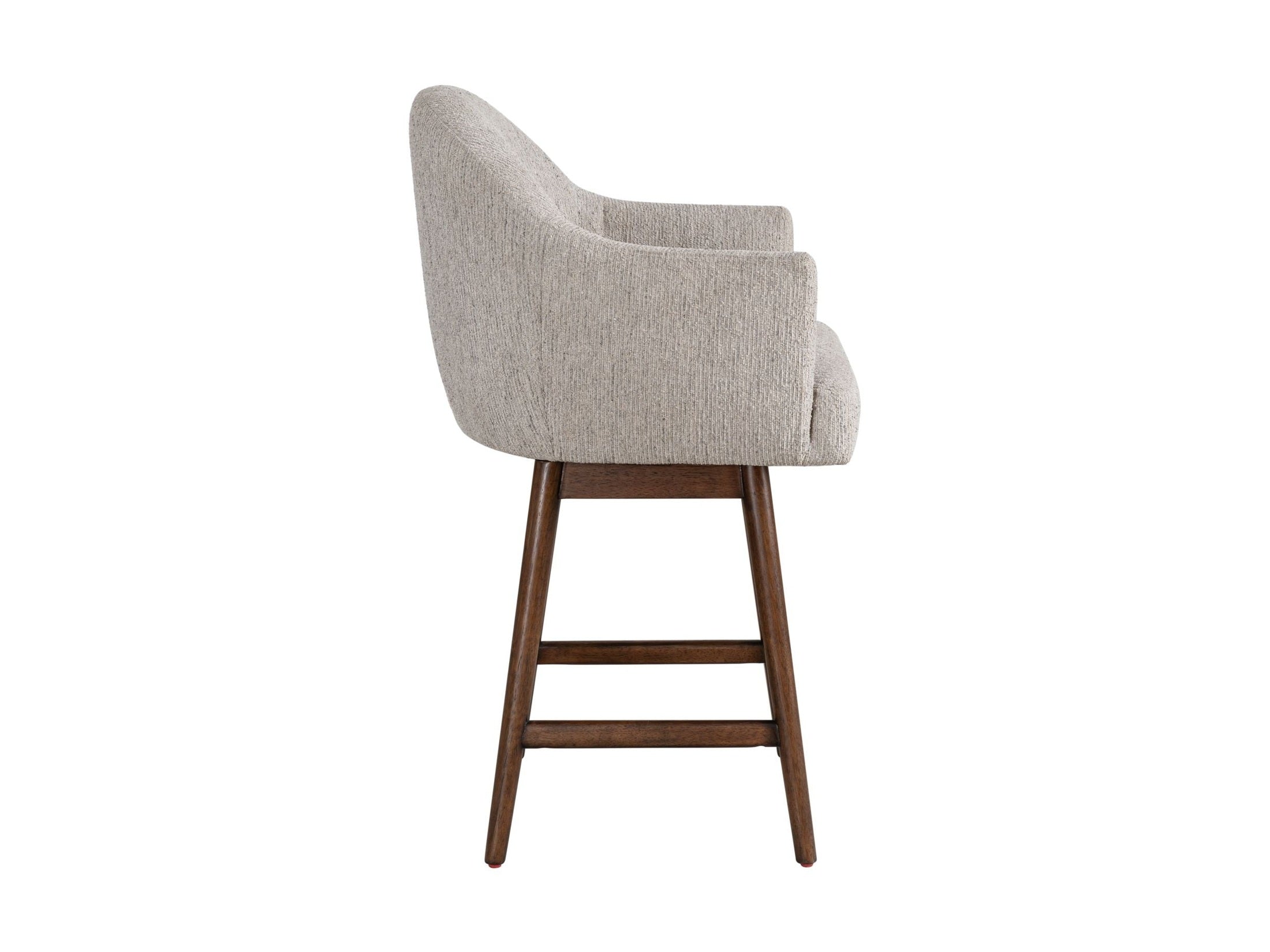 Jaxon - Brown Solid Wood Upholstered 26" Counter Height Swivel Barstool