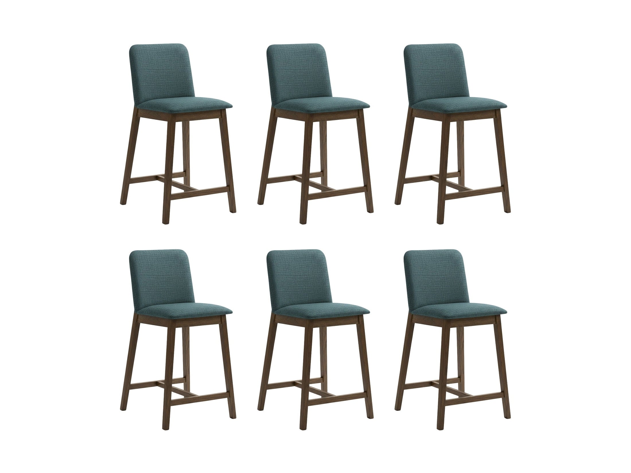 Allin - Upholstered Wood Counter Height Barstool