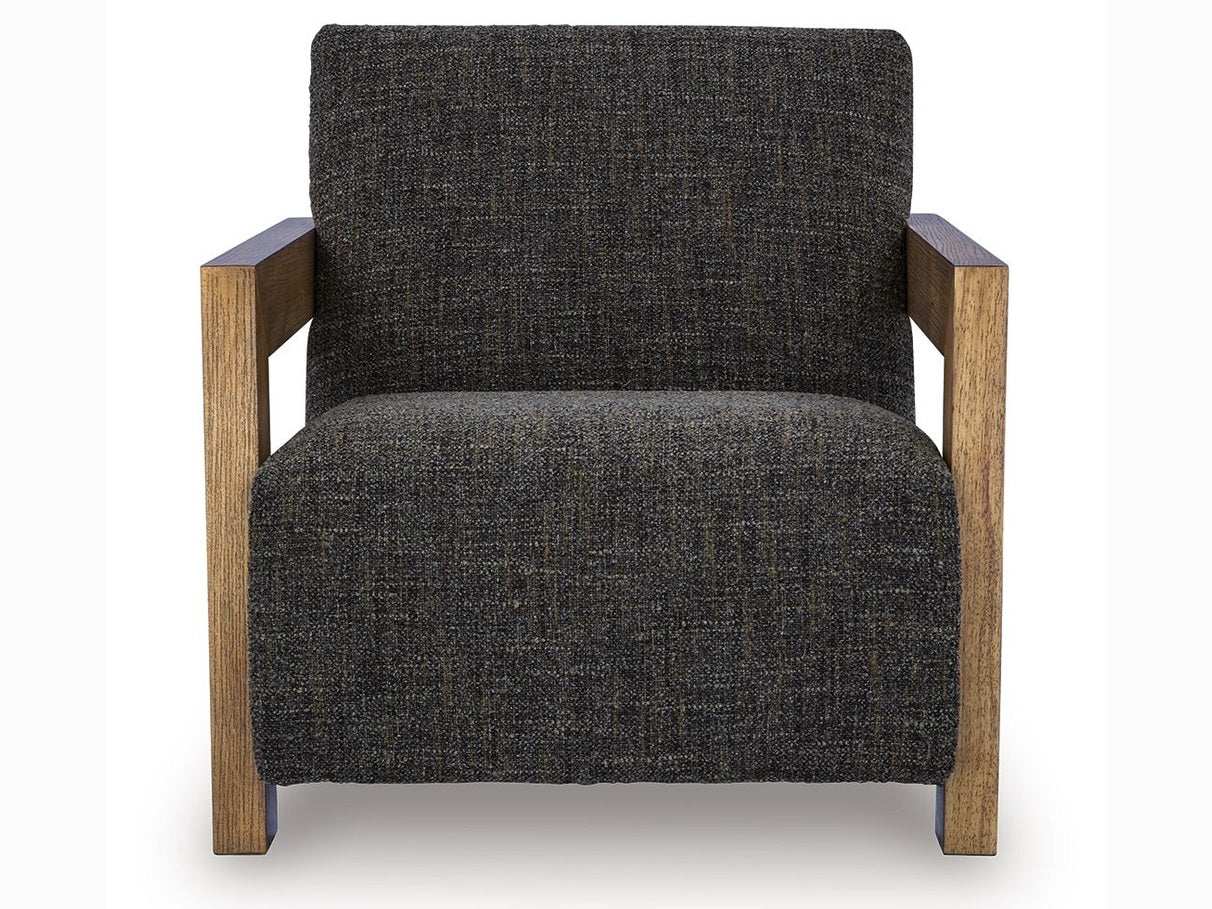 Dorney - Accent Chair - Charcoal / Brown