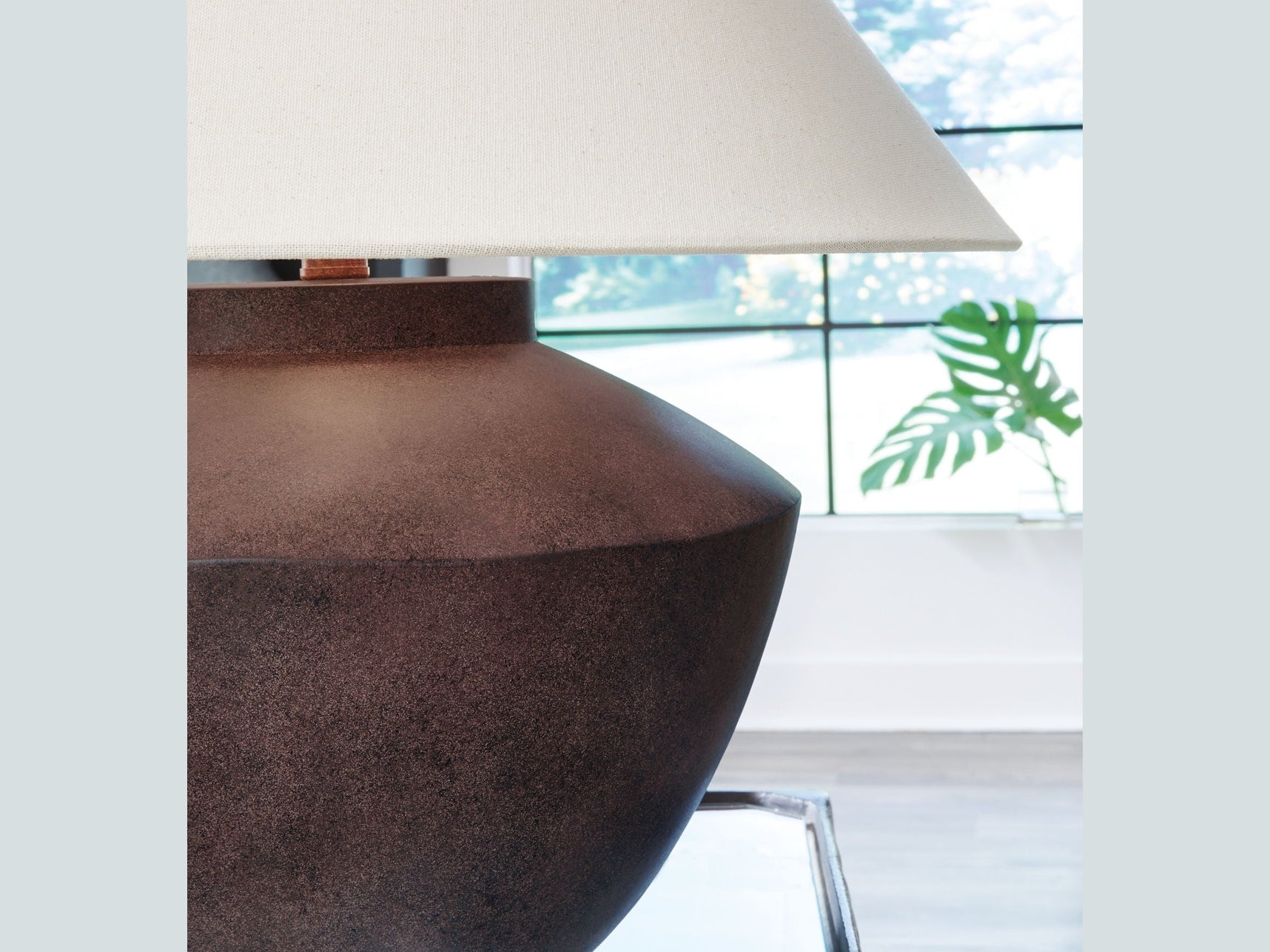 Honsworth - Poly Table Lamp - Antique Brown