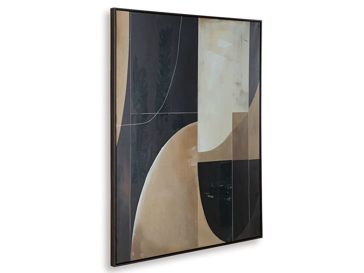Ewanford - Wall Art - Black / Brown / Tan