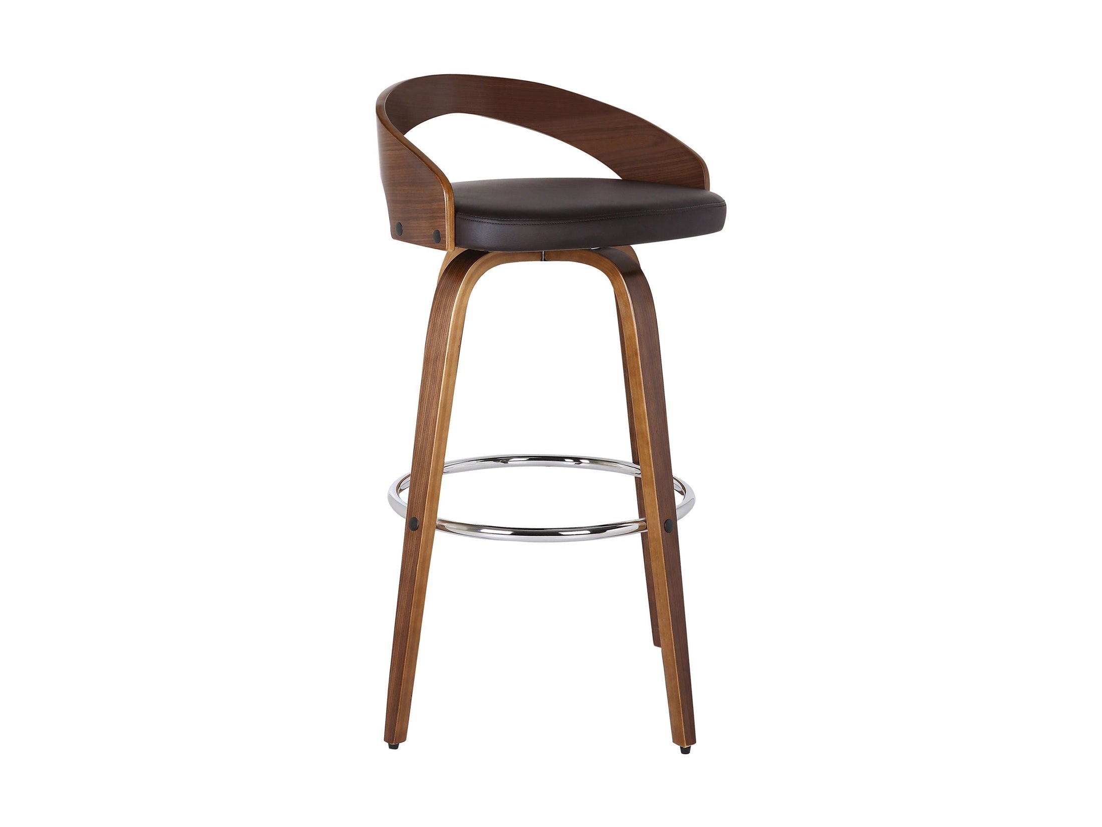 Sonia - 30" Bar Height Swivel Bar Stool - Walnut Wood