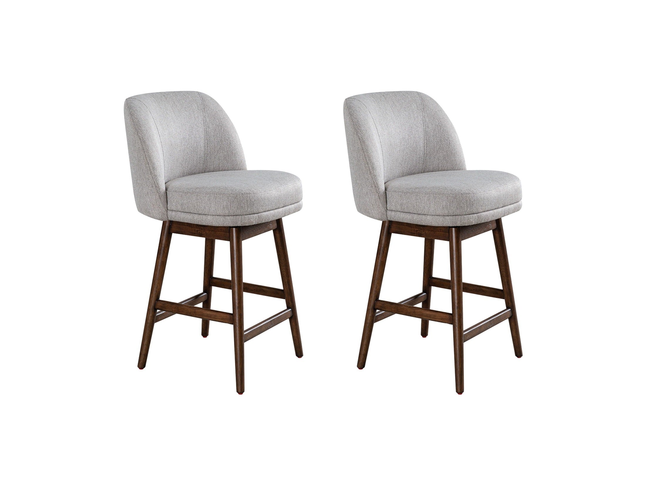 Sadie - Solid Wood Upholstered 26" Counter Height Swivel Barstool