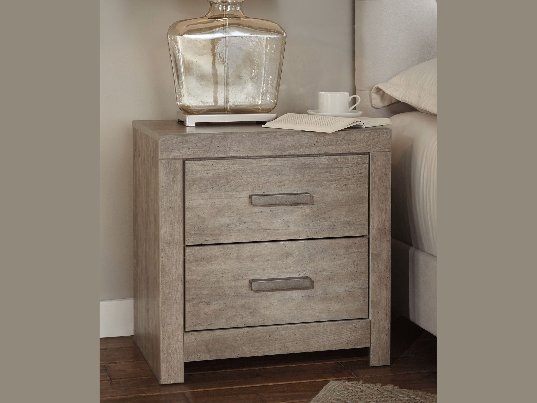 Culverbach - Two Drawer Night Stand - Gray