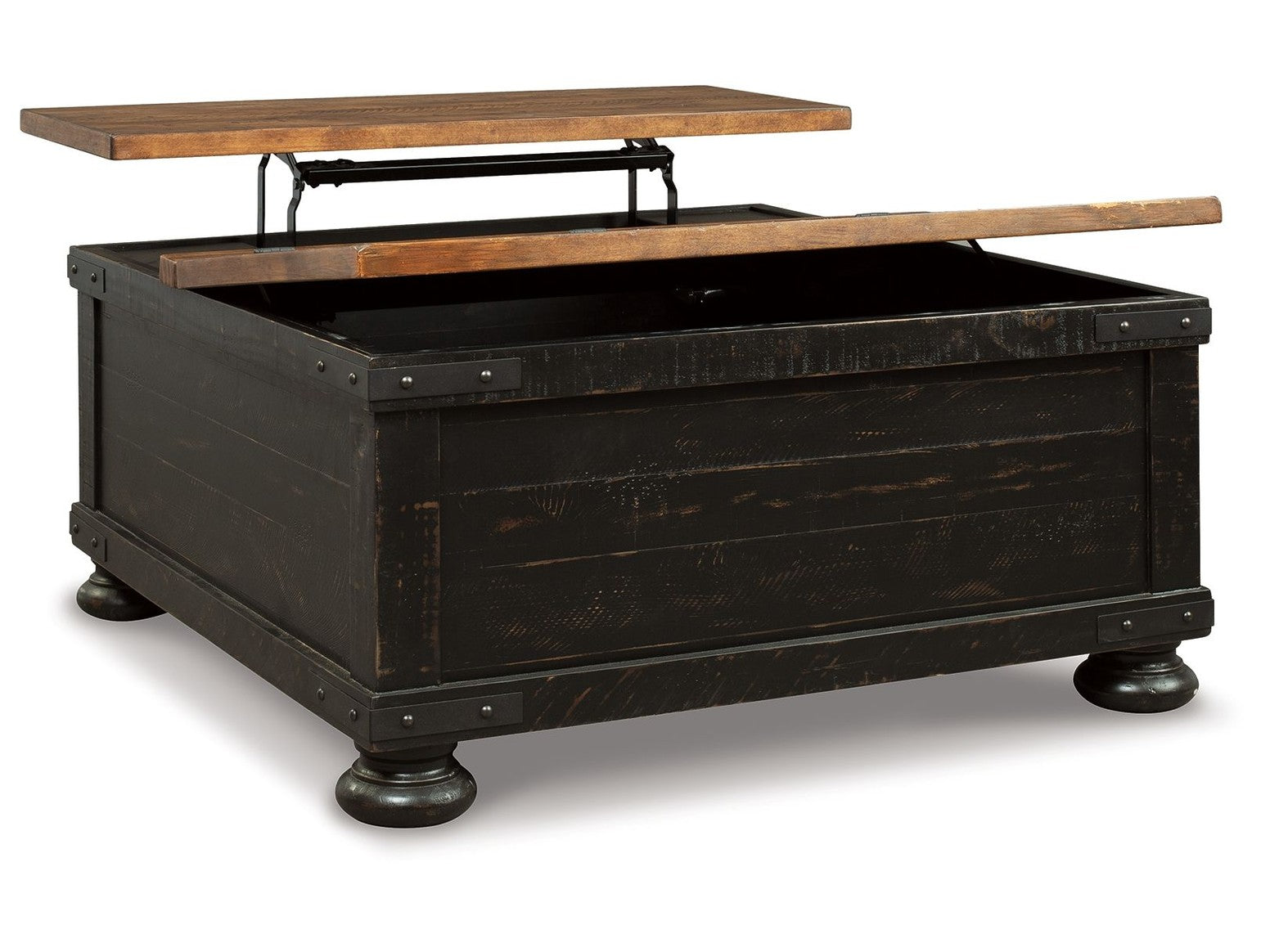 Valebeck - Lift Top Cocktail Table - Black / Brown