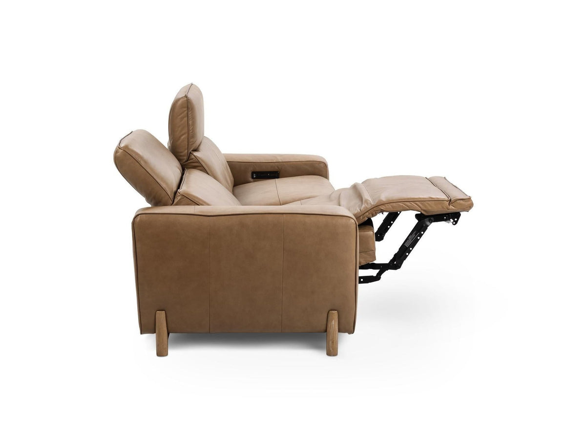 Kadon - Leather Power Recliner Sofa - Tan