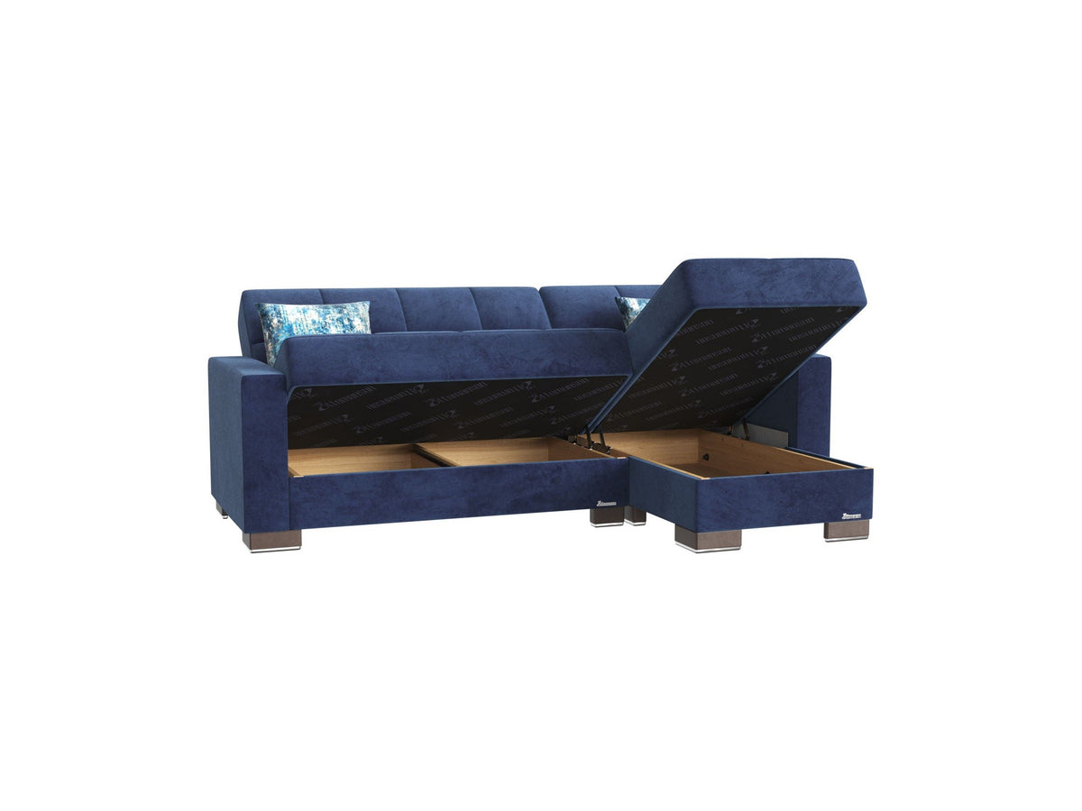 Ottomanson Armada - Upholstered Convertible Chaise Lounge With Storage - Microfiber