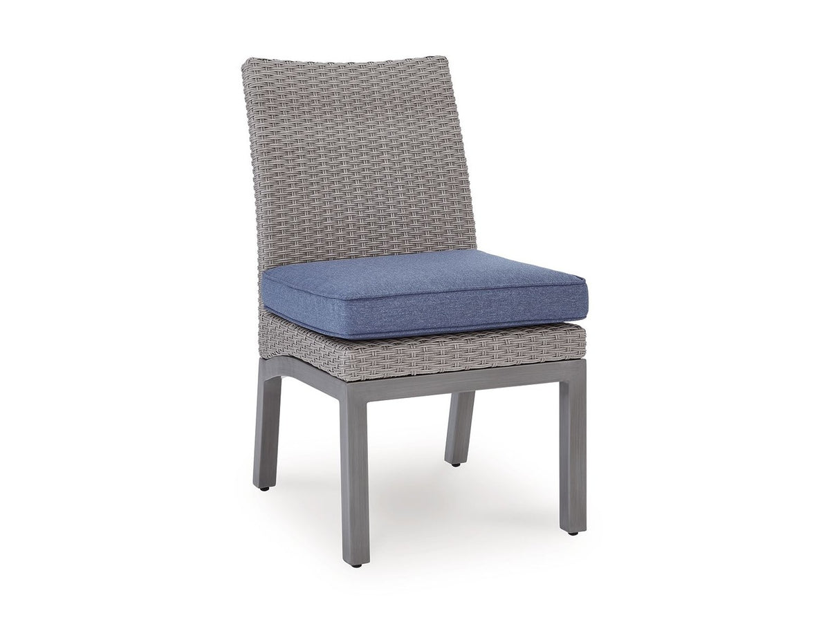 Half Moon Beach - Side Chair With Cushion (Set of 2) - Blue / Gray
